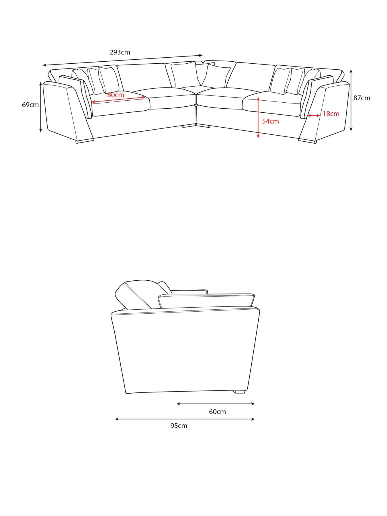 Image 7 of 7 of The Very Collection Caressa Fabric Corner Group Sofa