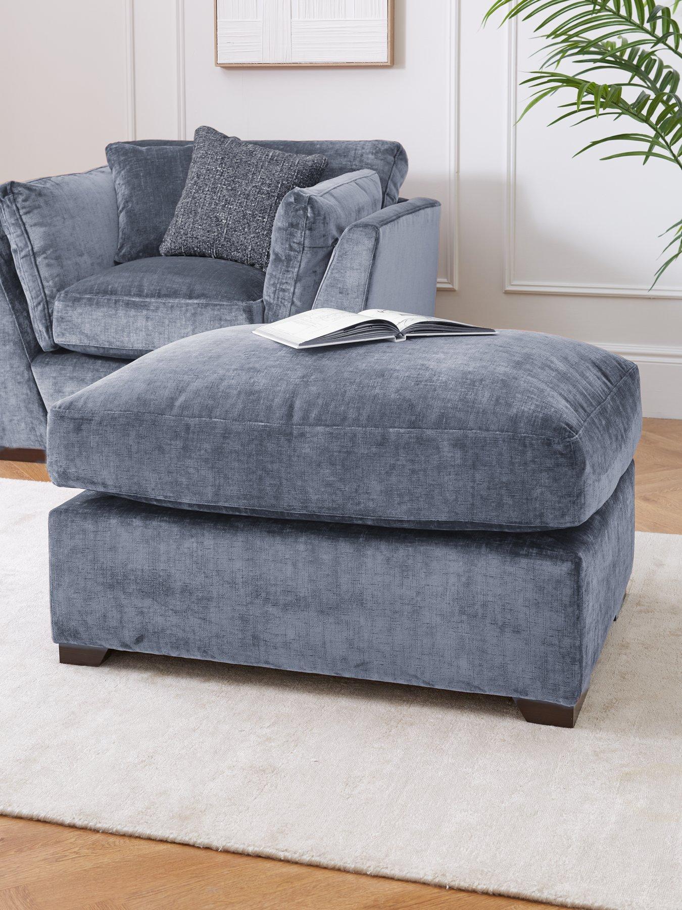 undefined Caressa Large Fabric Footstool