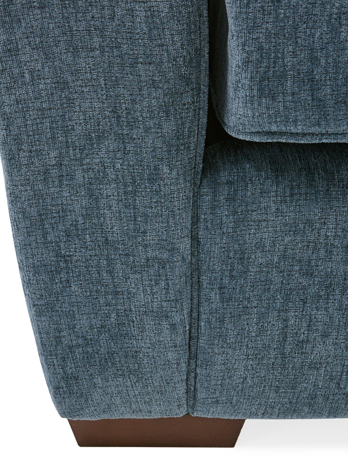Image 5 of 7 of Very Home Lucerne Left Hand Fabric Corner Chaise Sofa with Footstool
