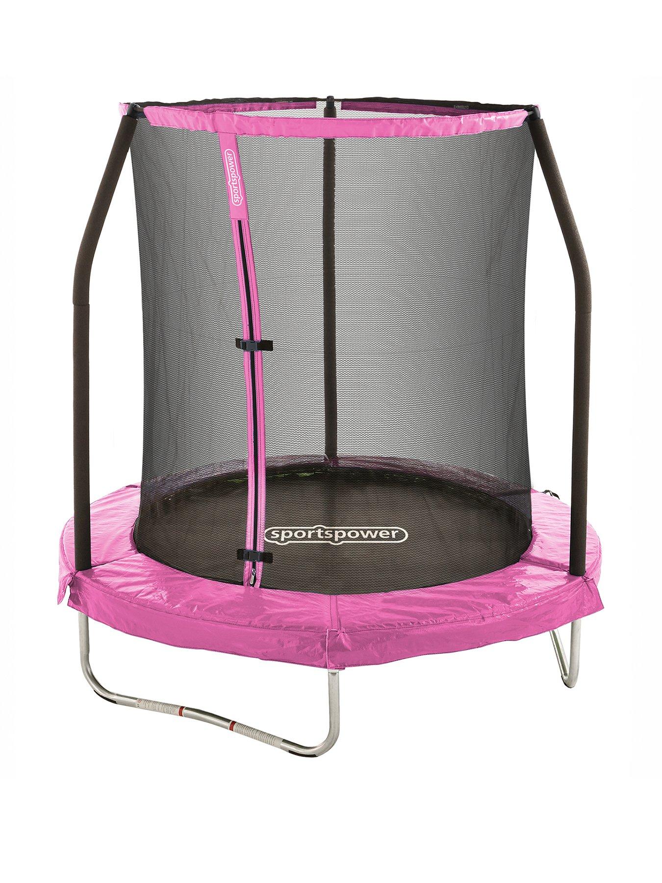 Image 1 of 7 of Sportspower 6ft Zip Entry Easi-Store Trampoline - Pink
