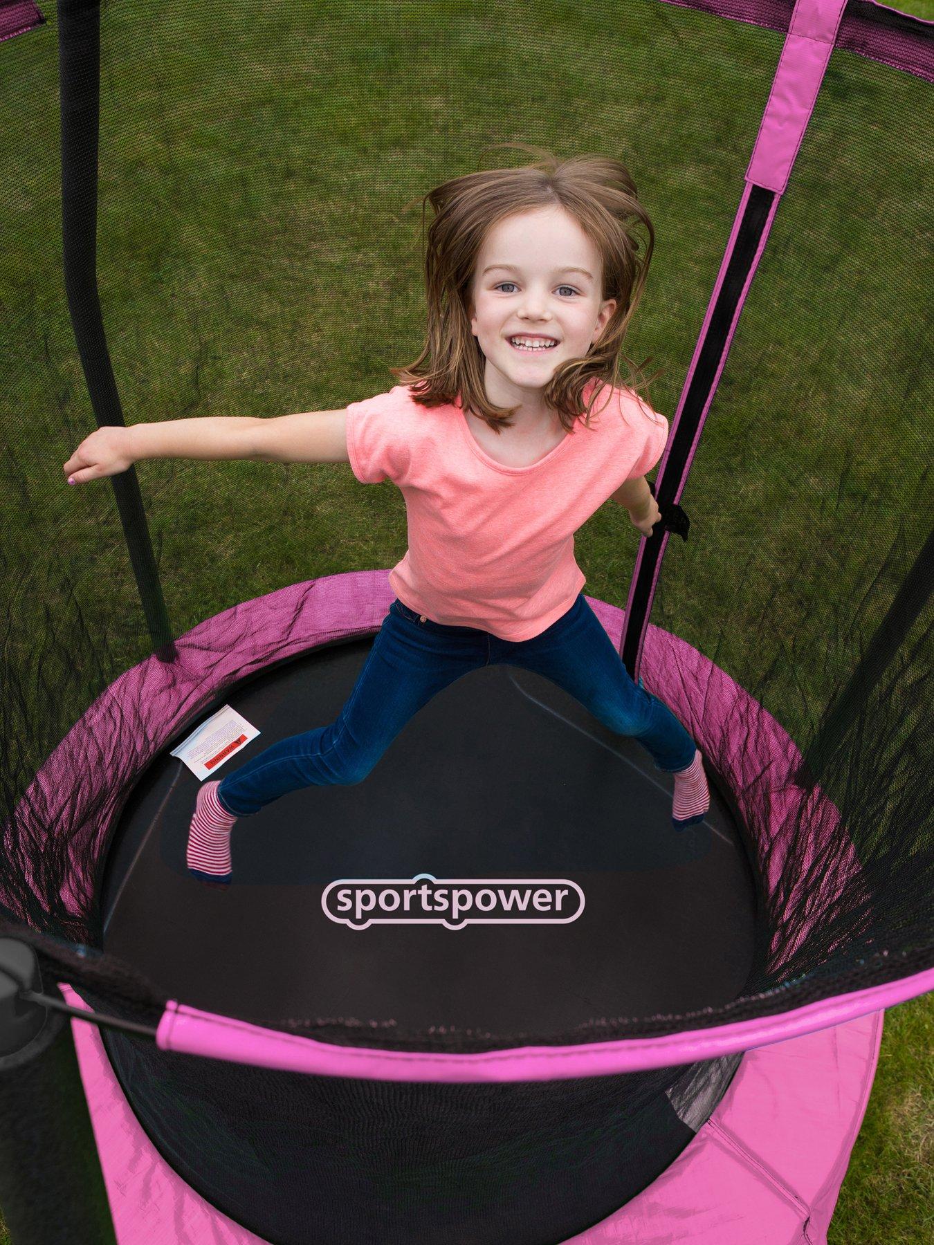 Image 2 of 7 of Sportspower 6ft Zip Entry Easi-Store Trampoline - Pink