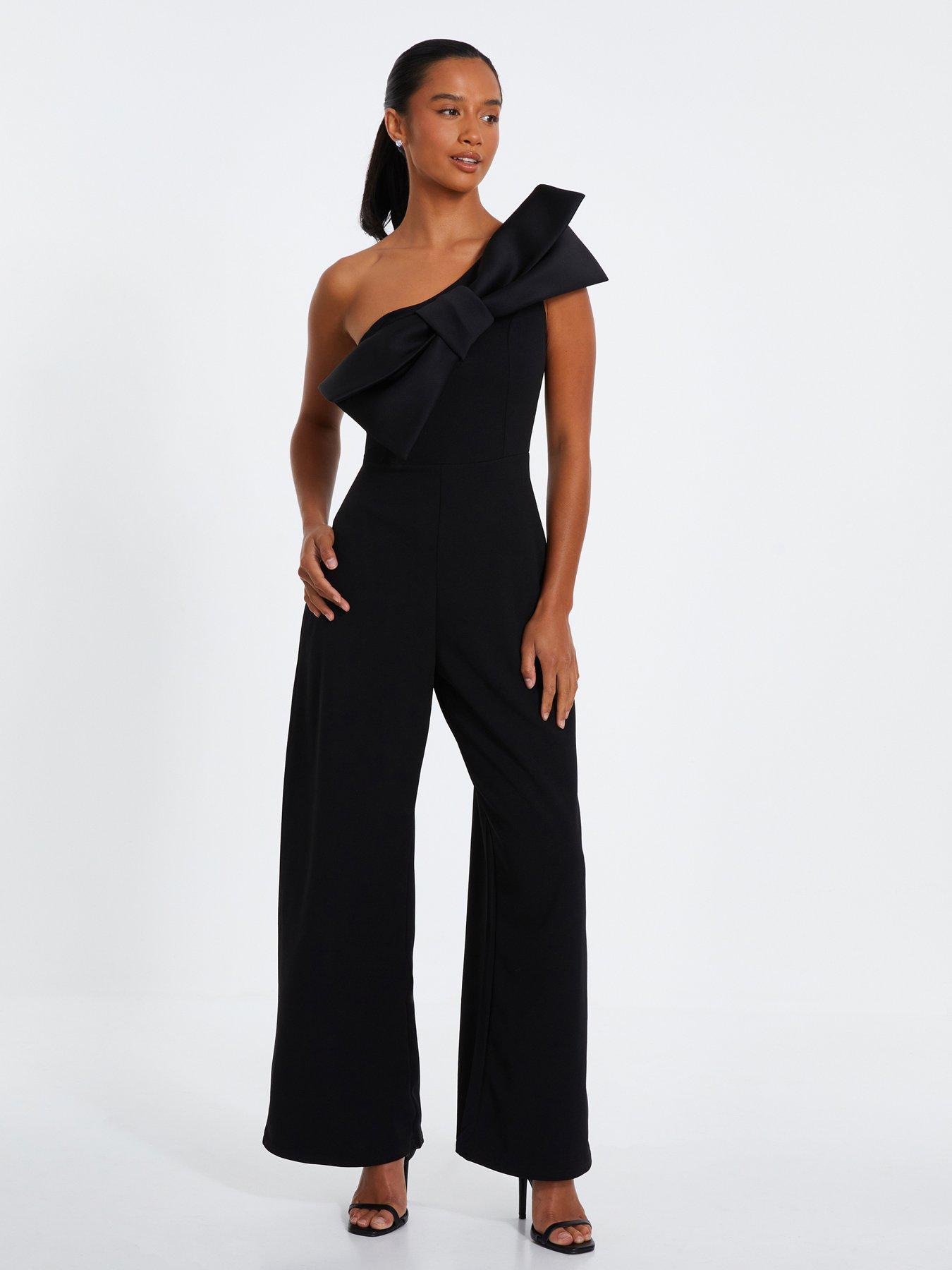 Black one shoulder jumpsuit uk clearance
