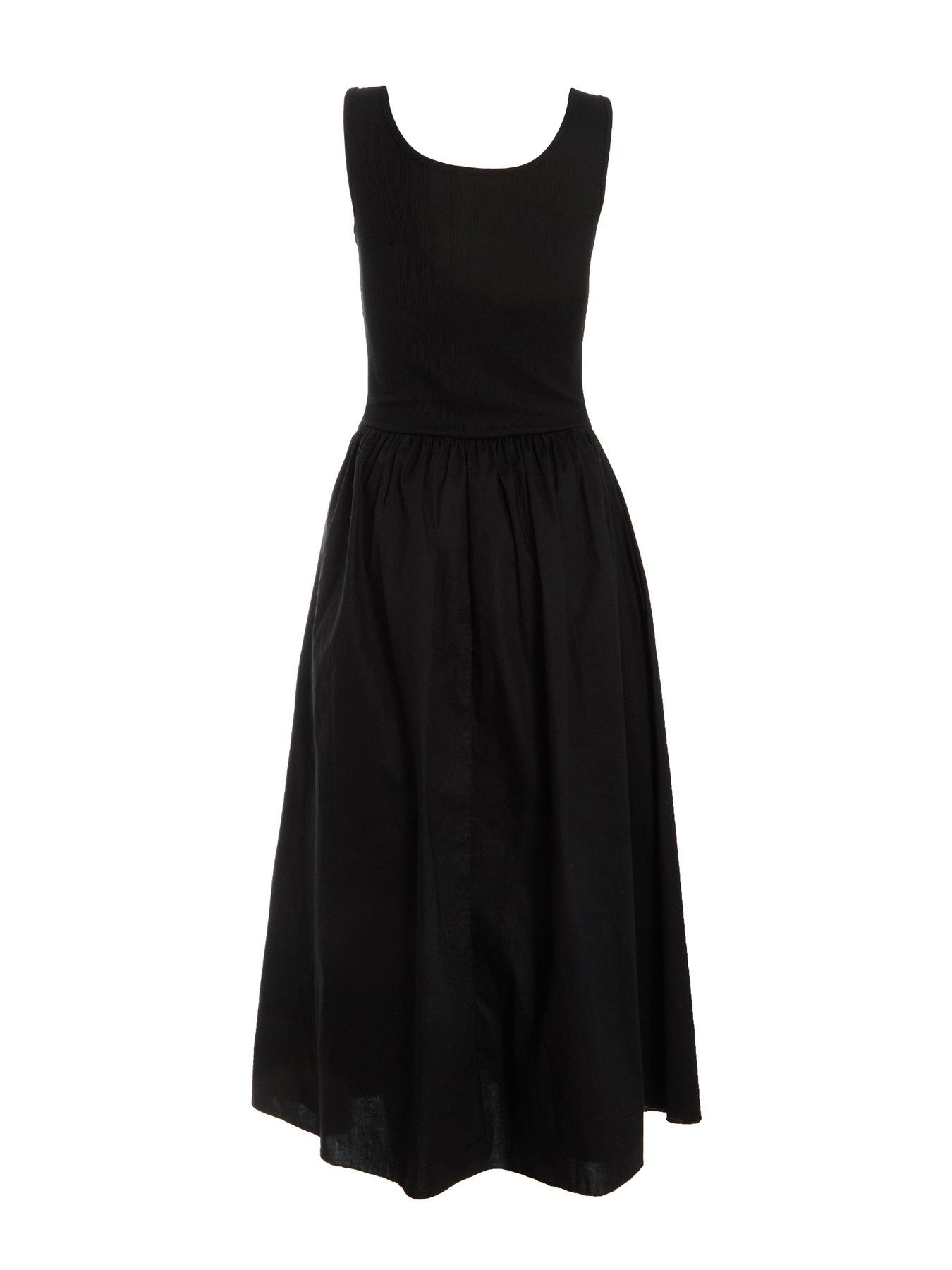 Quiz black skater dress best sale