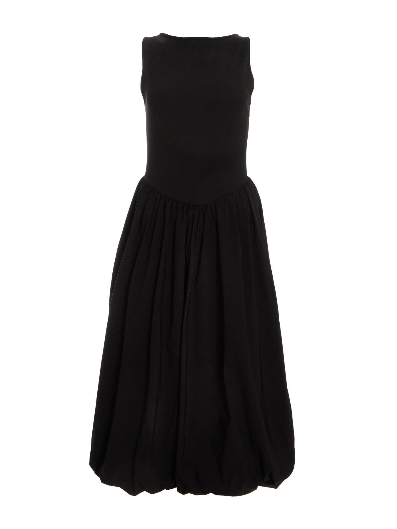 Quiz Puff Ball Midi Dress - Black | Very