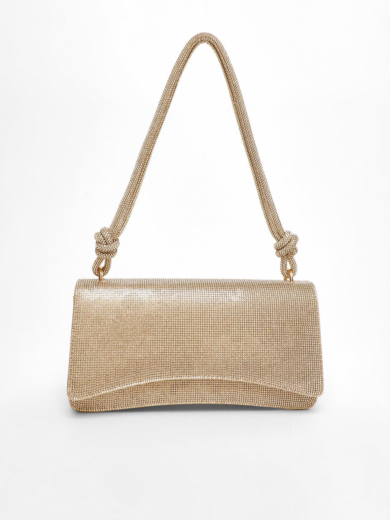 Gold Diamante Shoulder Bag