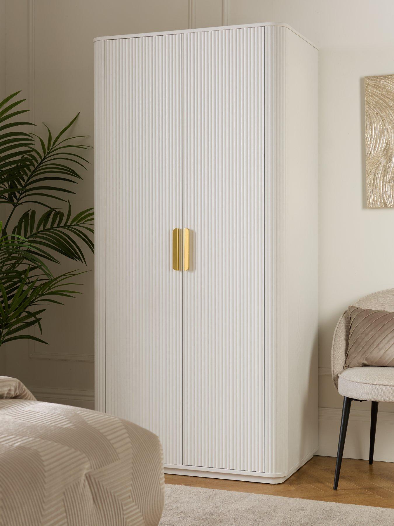 Product photograph of Very Home Carina 2 Door Plinth Wardrobe - White from very.co.uk