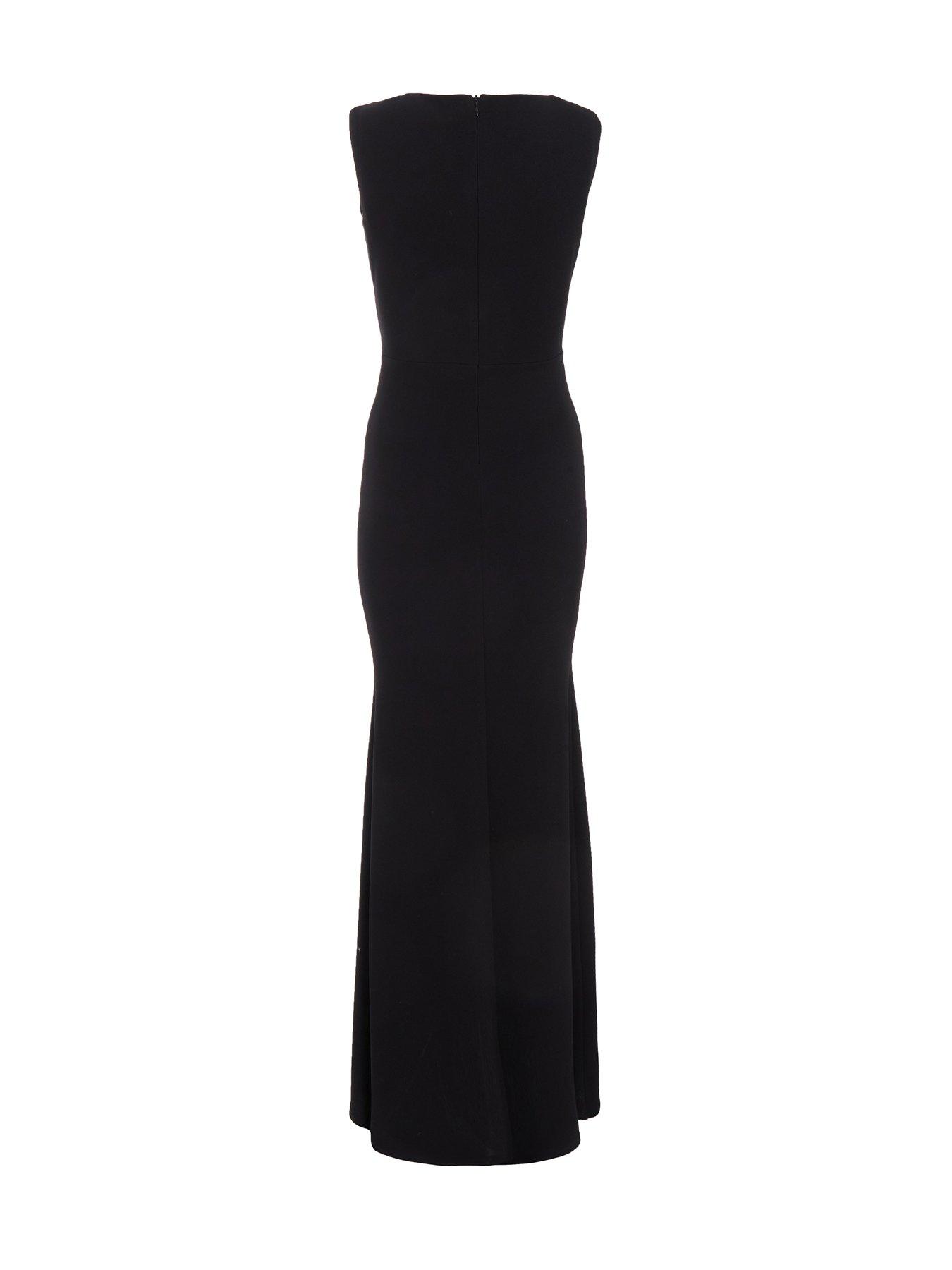 Quiz black fishtail dress sale
