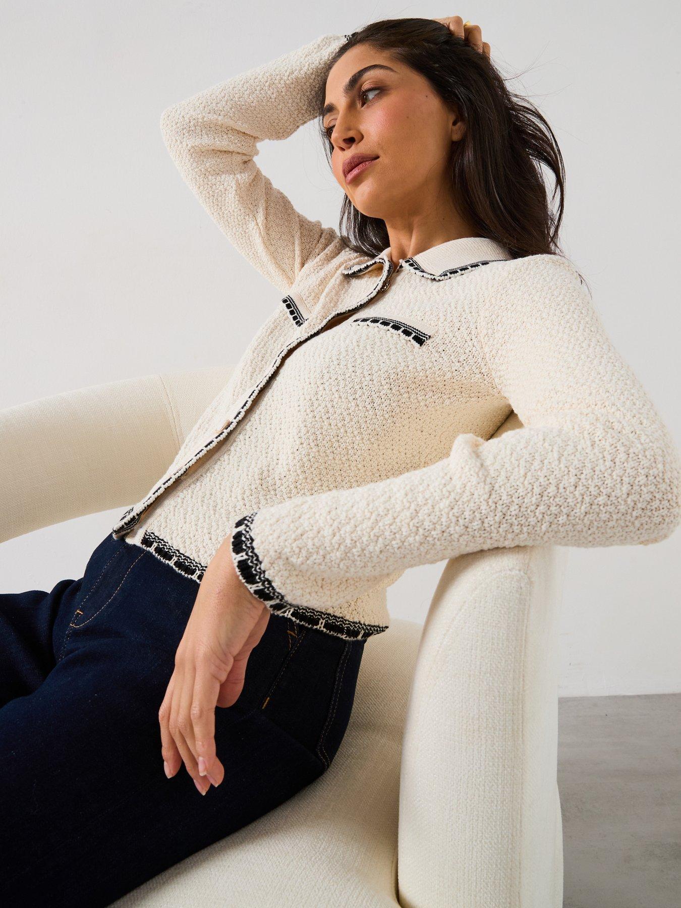 Image 4 of 6 of River Island Long Sleeve Trophy Top - Cream