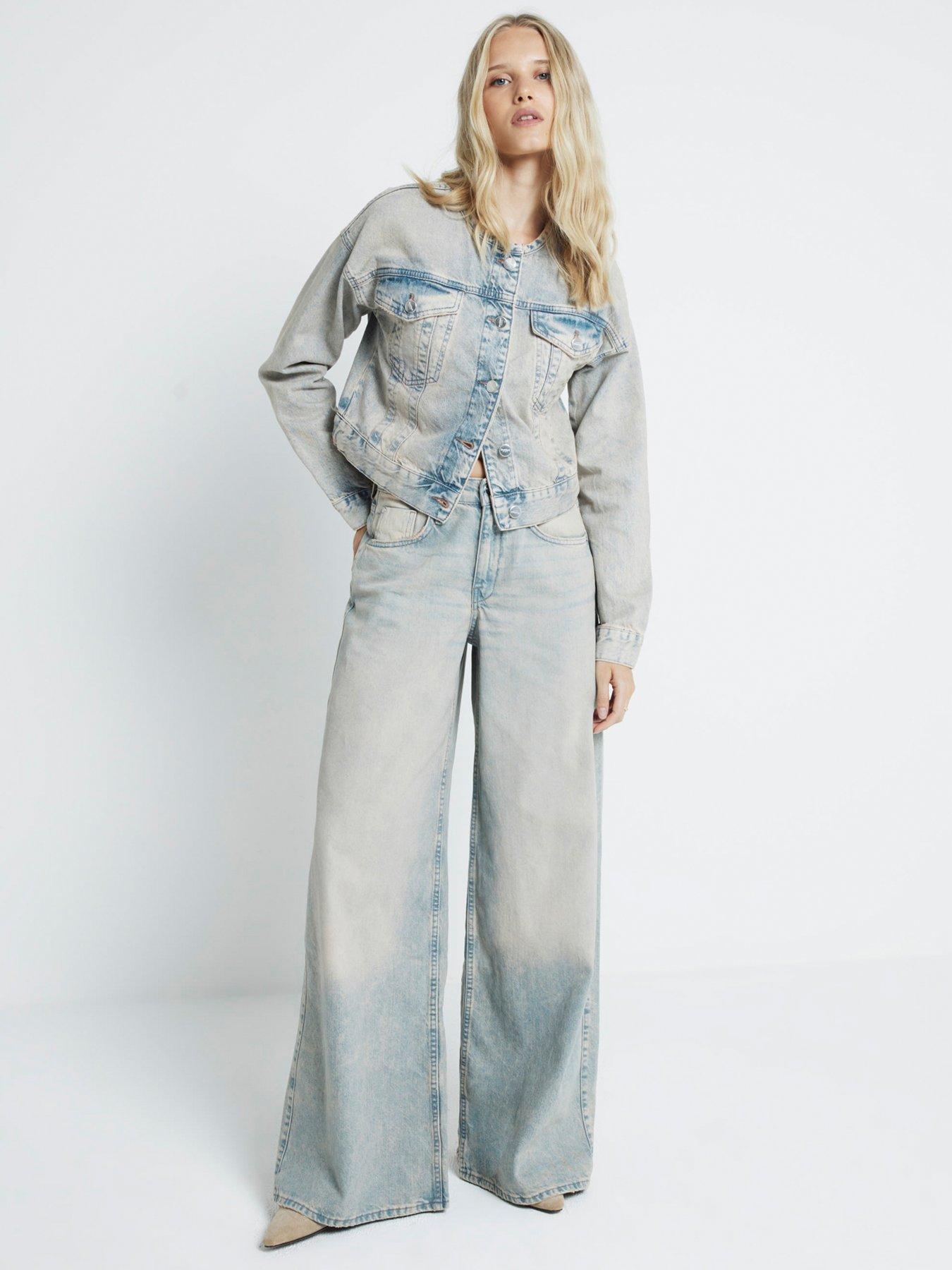 undefined Palazzo Jeans - Blue