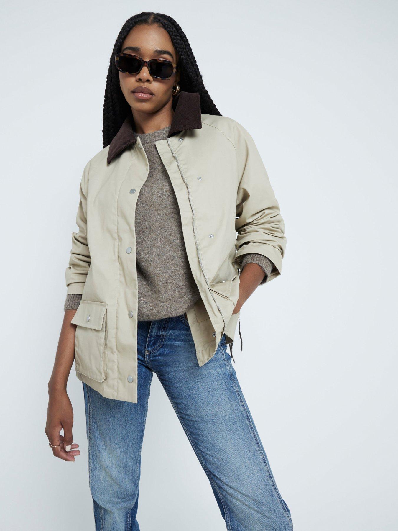 undefined Waxed Jacket - Cream