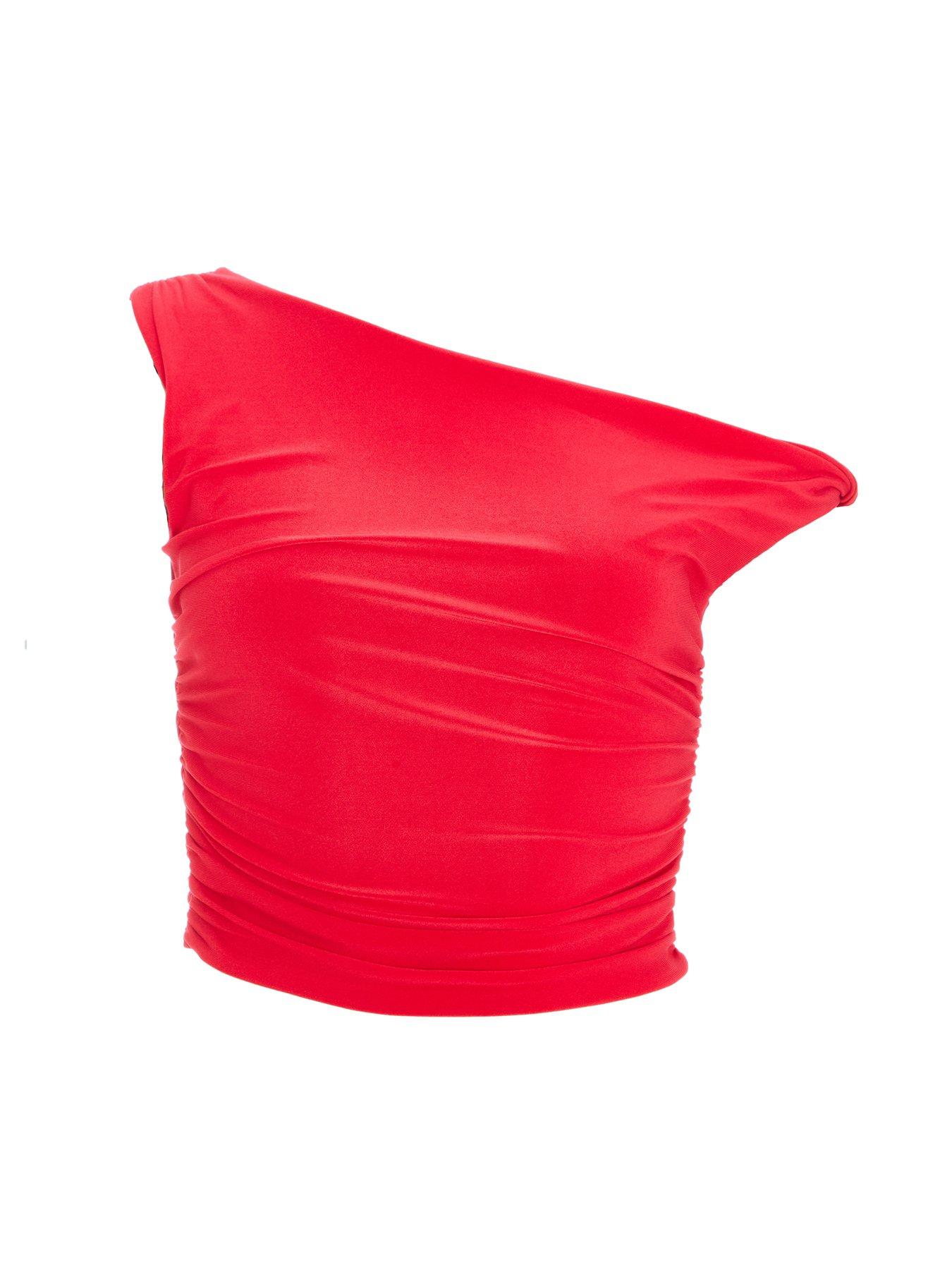 Image 4 of 6 of Quiz Red Twist Crop Top