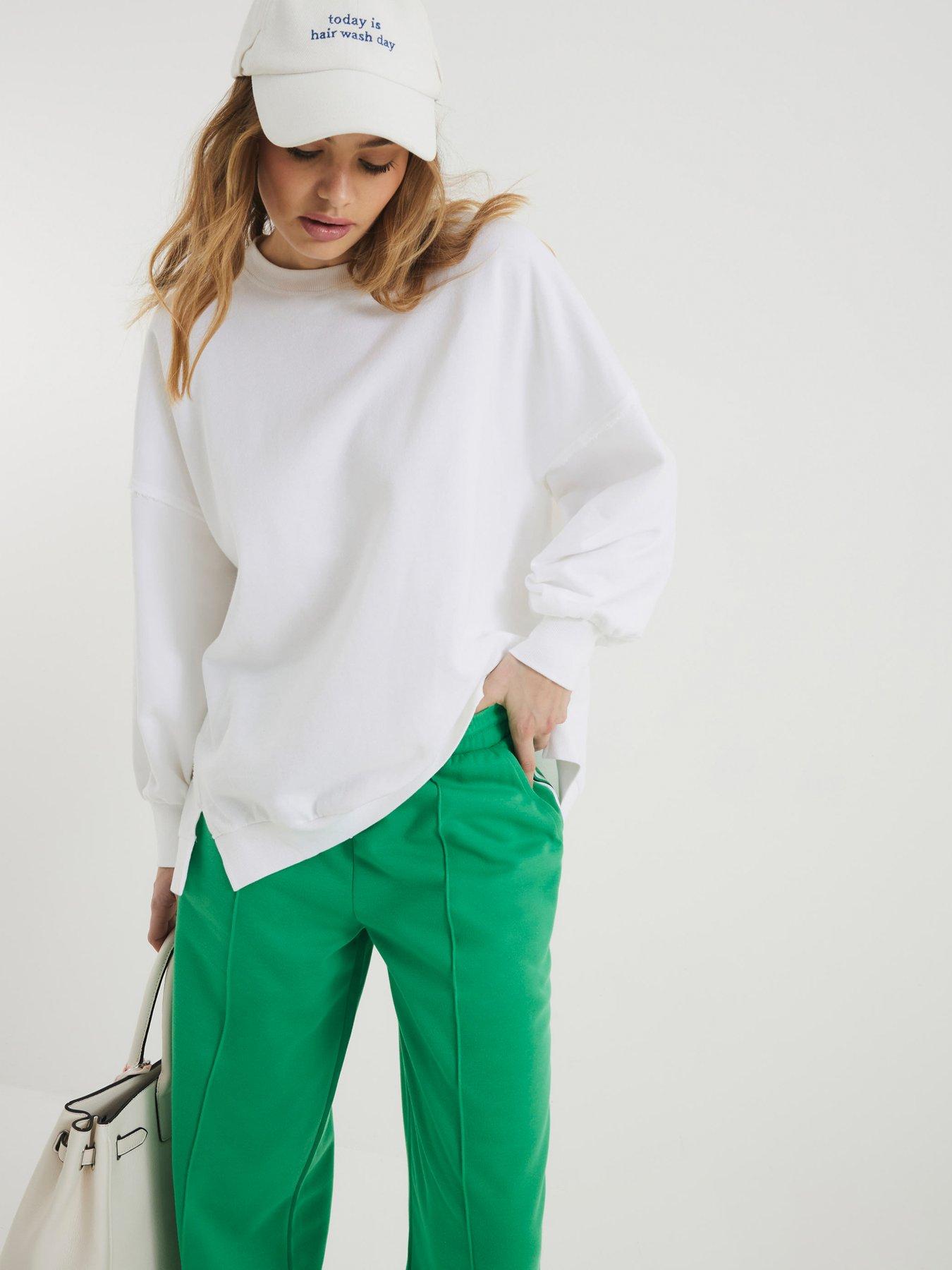 undefined Wash Elliptical Seam Sweatshirt - White