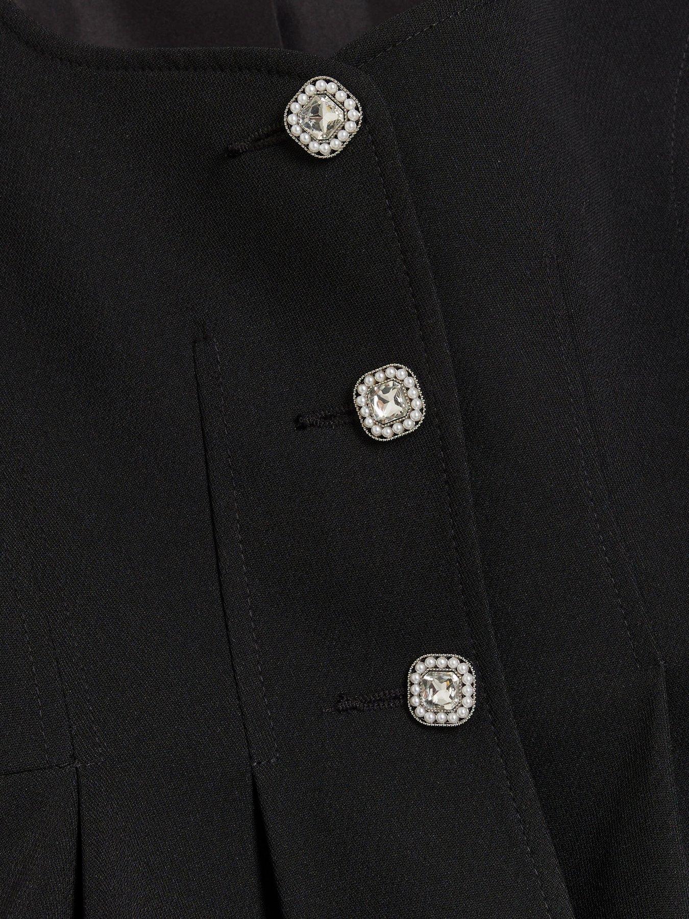 Image 5 of 6 of River Island Fitted Peplum Blazer - Black