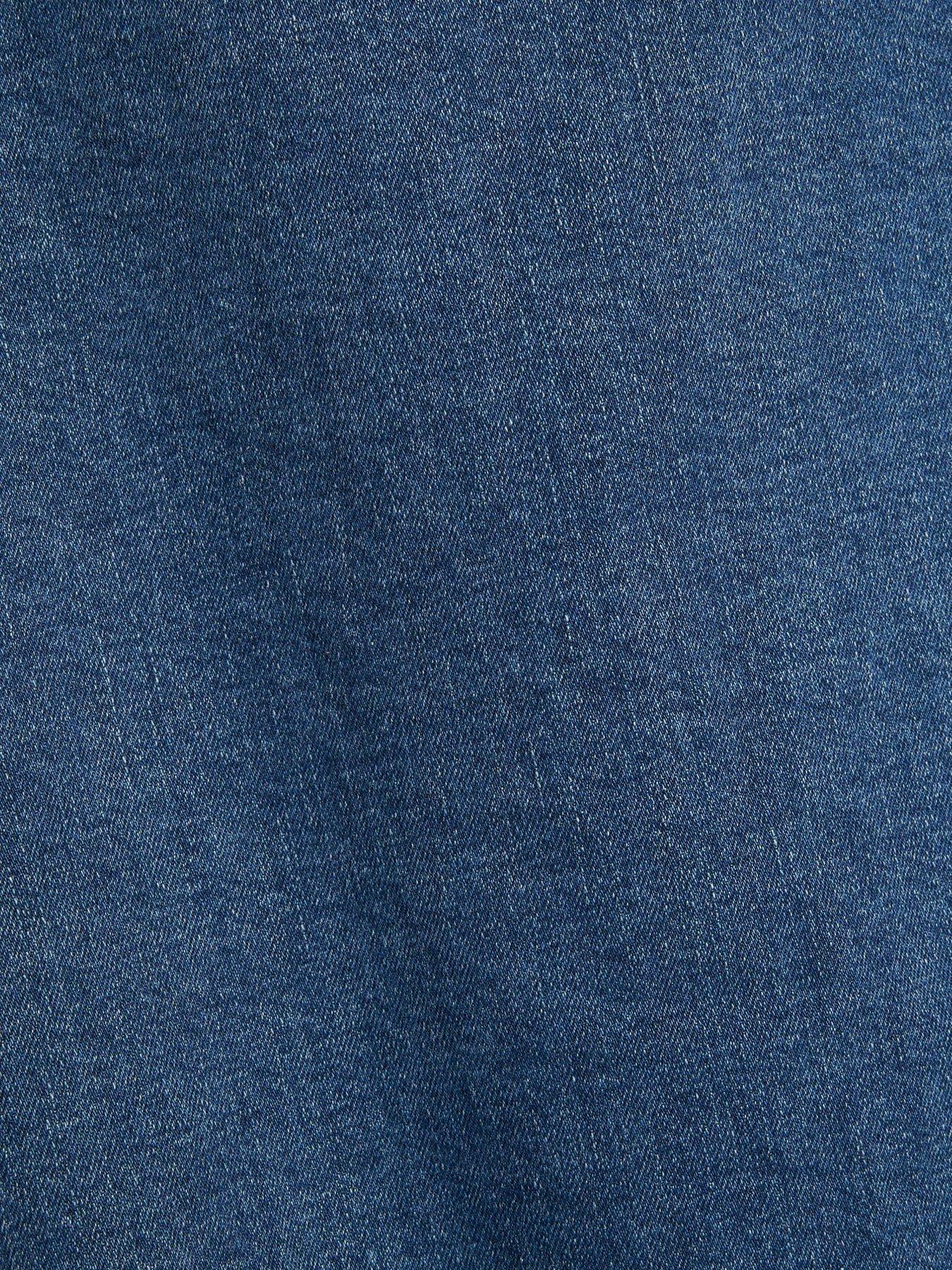 Image 5 of 6 of River Island Stretch Denim Dress - Dark Denim - Blue