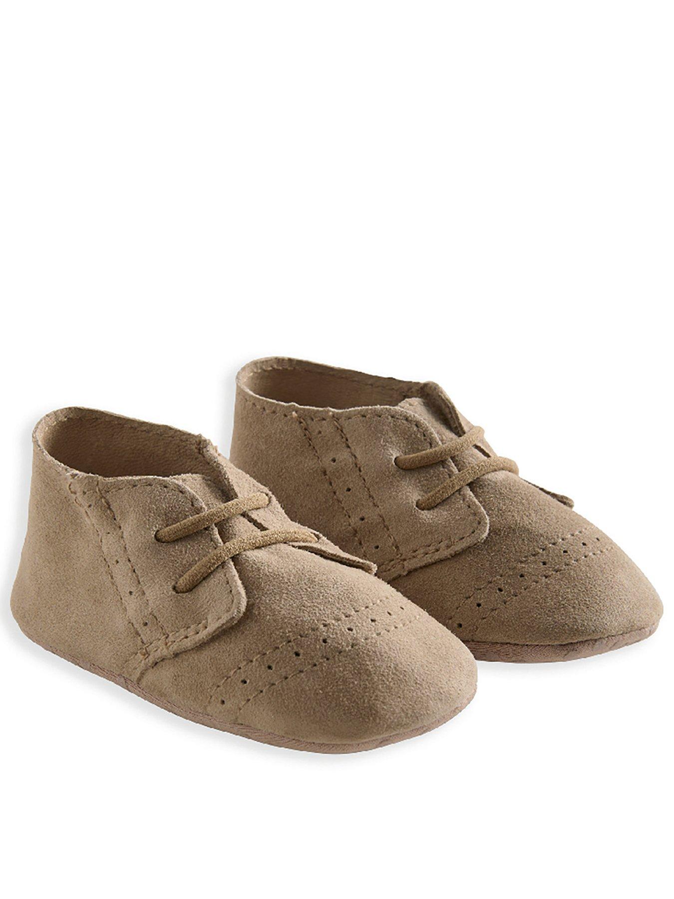 Mamas & Papas Baby Boys Suede Pram Shoes - Brown