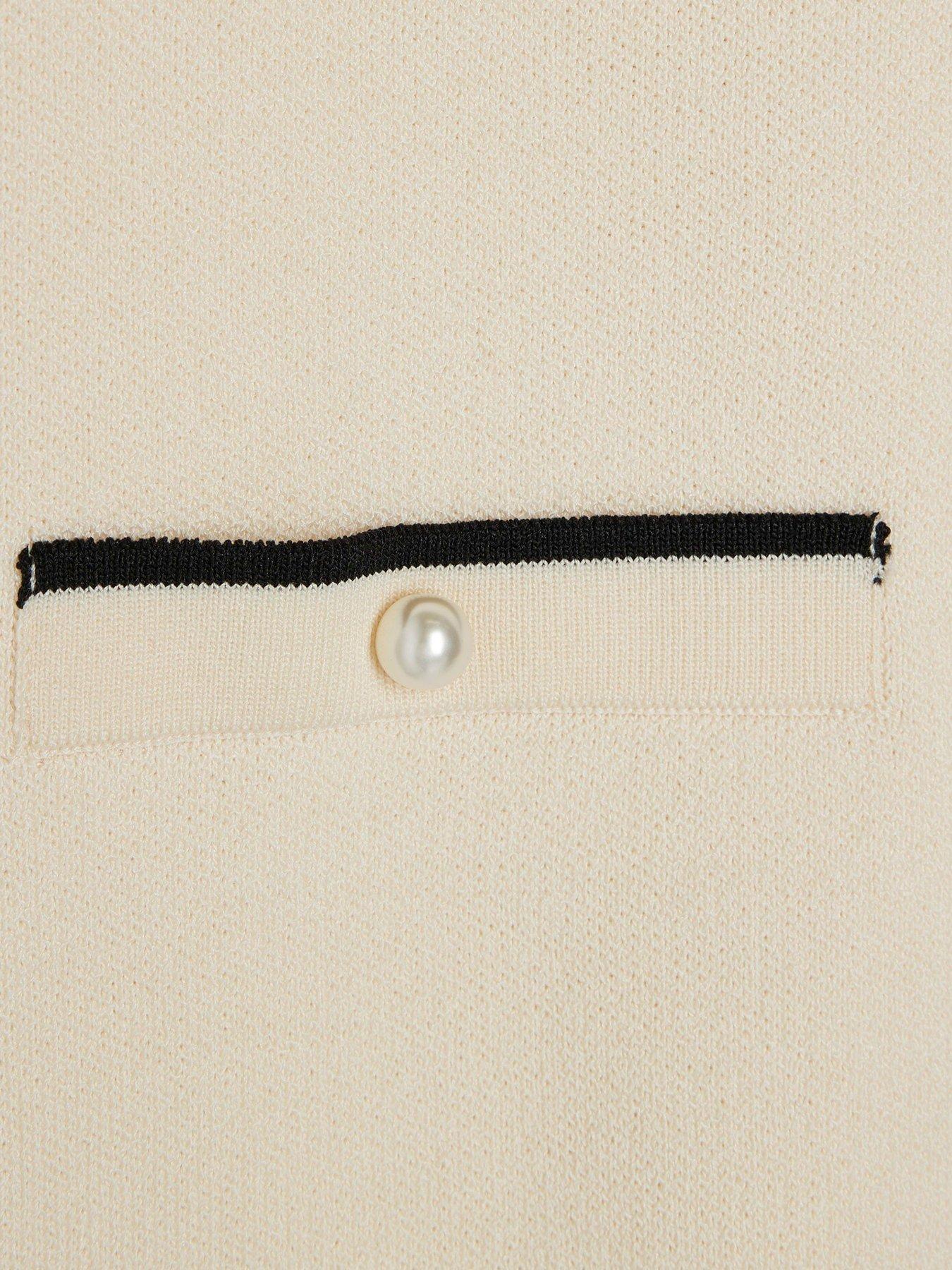 Image 5 of 6 of River Island Clean Military Cardigan - Cream