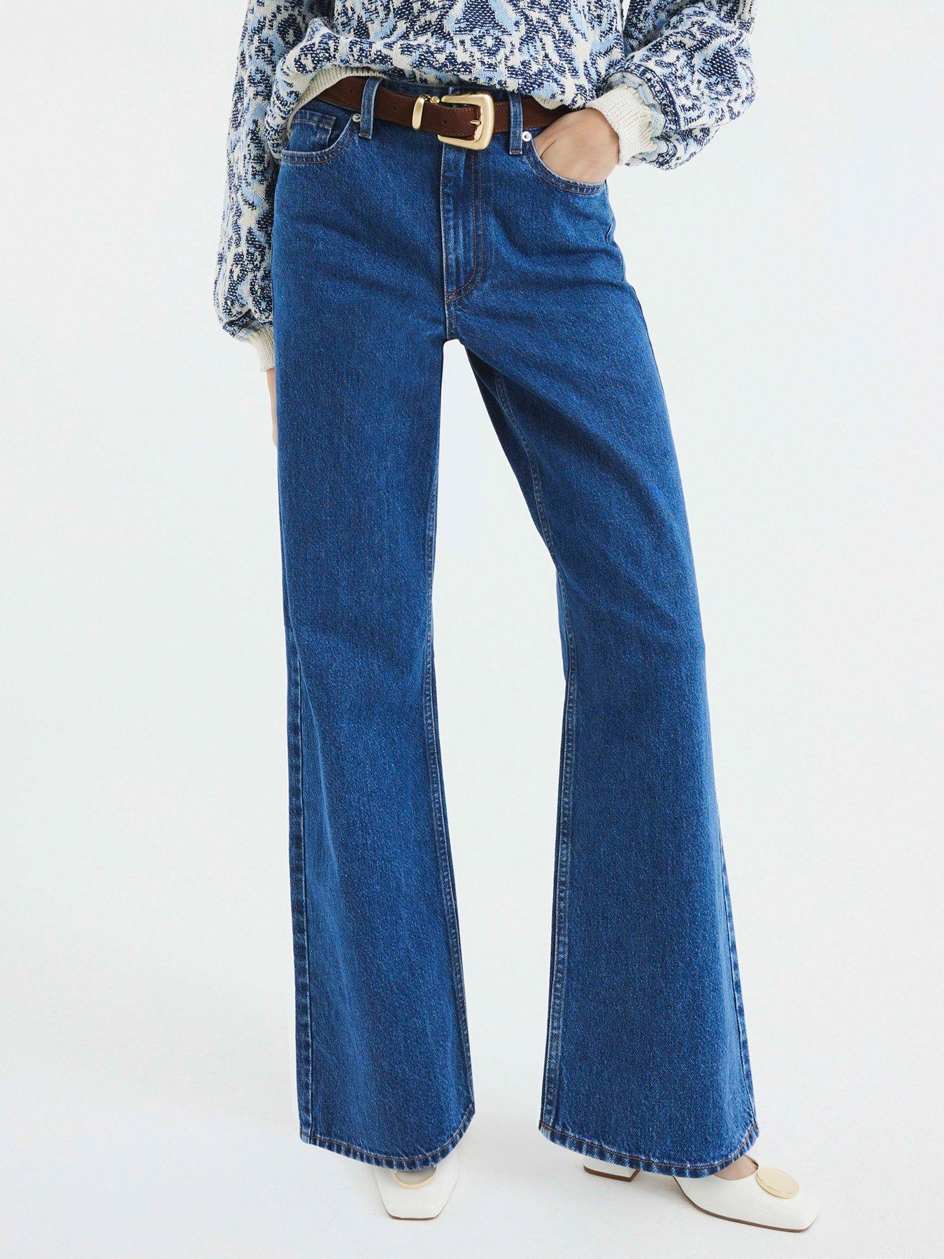undefined Relaxed Straight Jeans - Medium Denim
