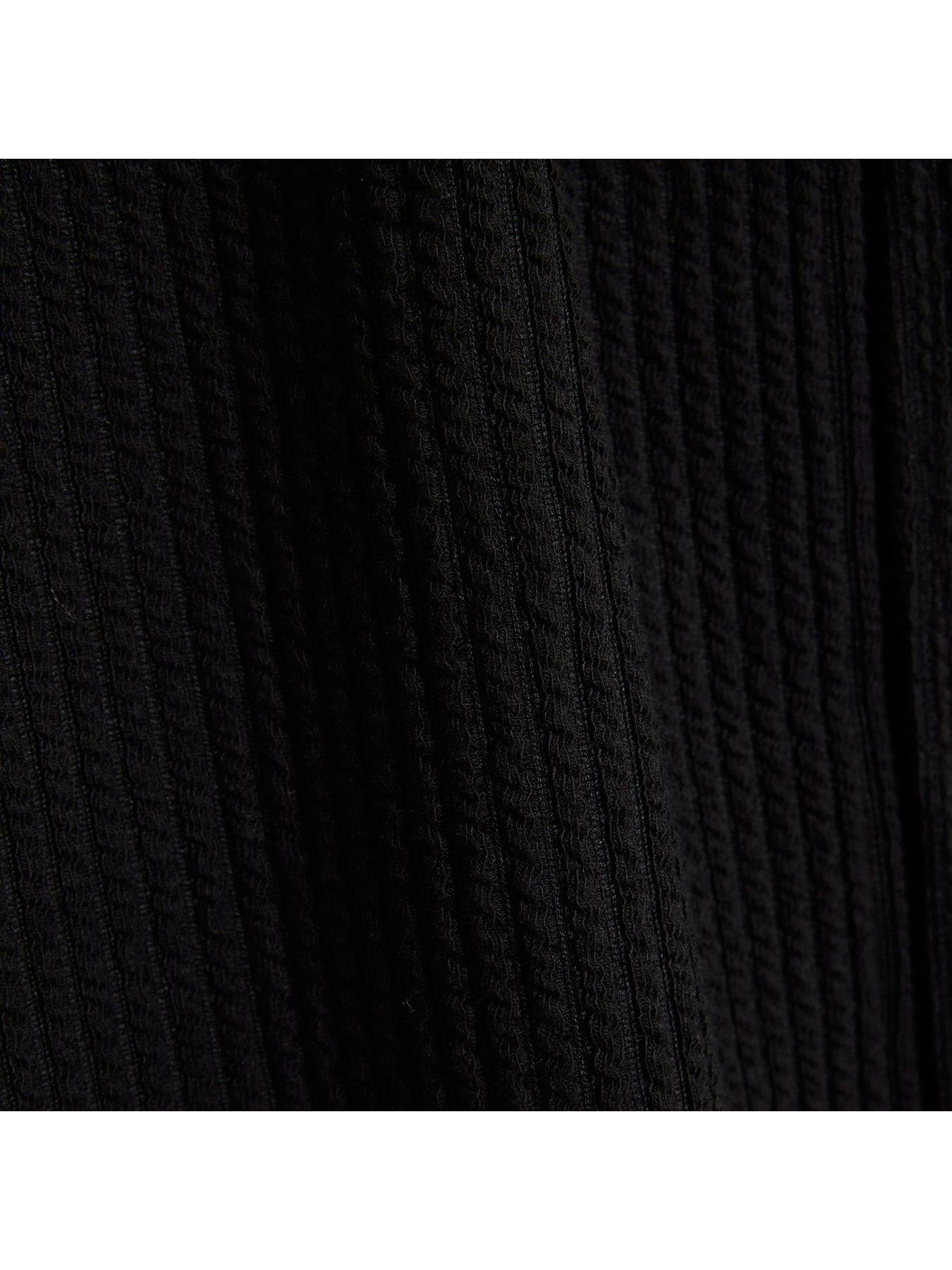 Image 5 of 5 of River Island Sleeveless Jumbo Roll Neck Top - Black