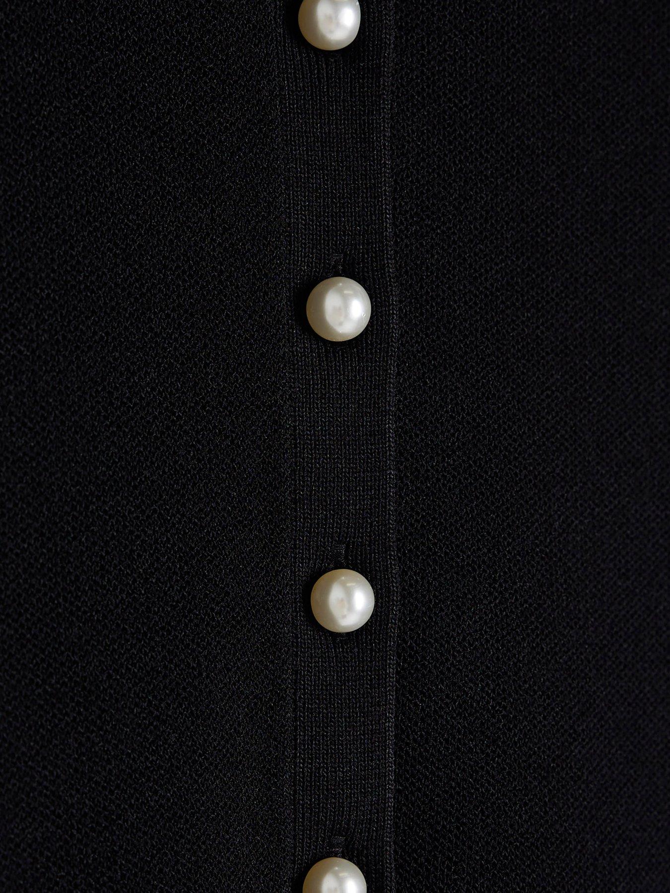 Image 5 of 6 of River Island Clean Military Cardi - Black