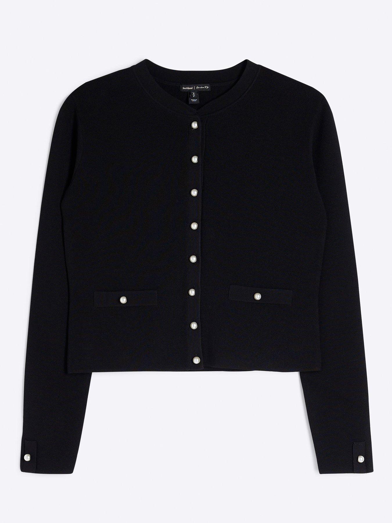 Image 6 of 6 of River Island Clean Military Cardi - Black