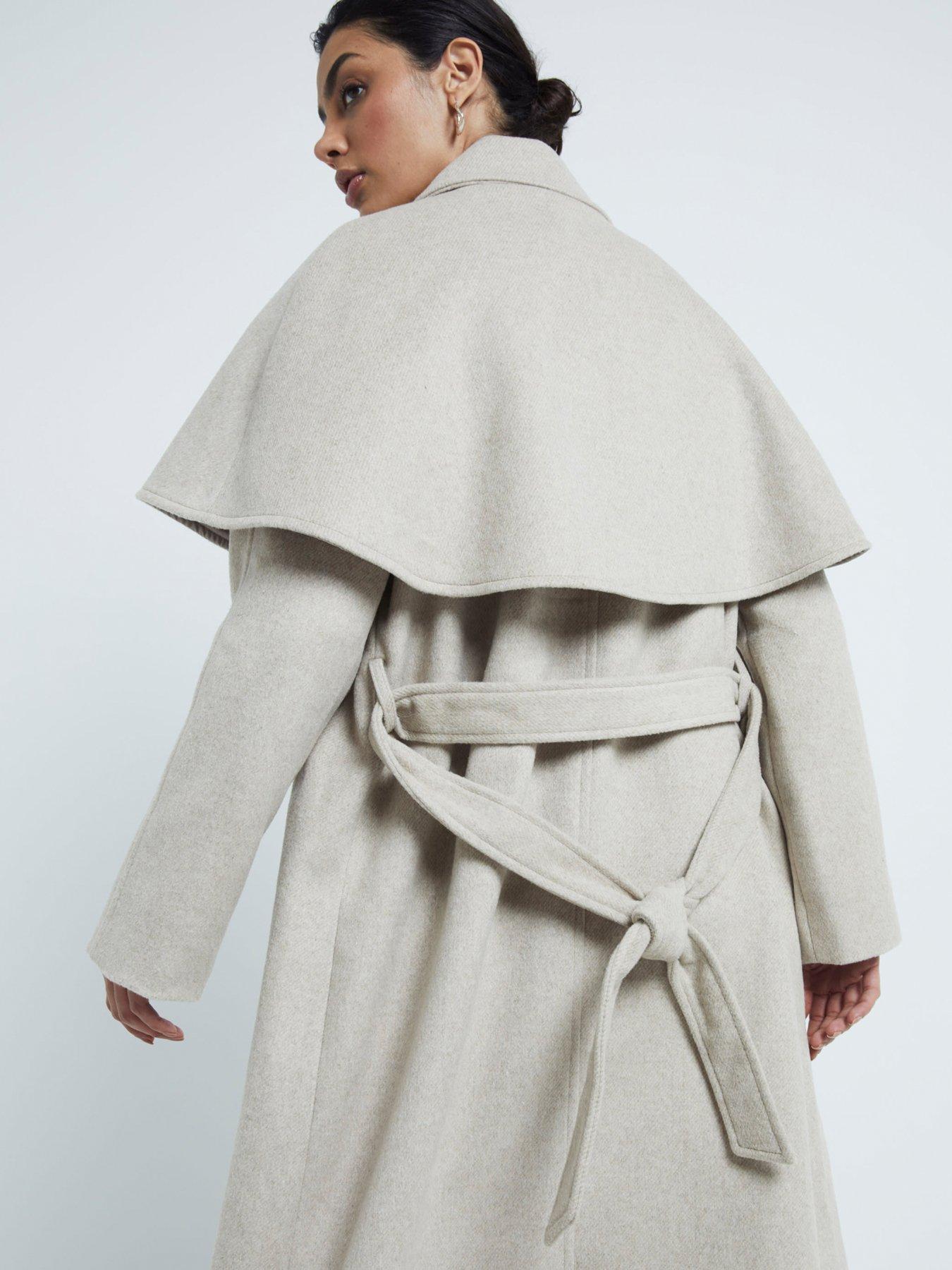 River island cape coat clearance