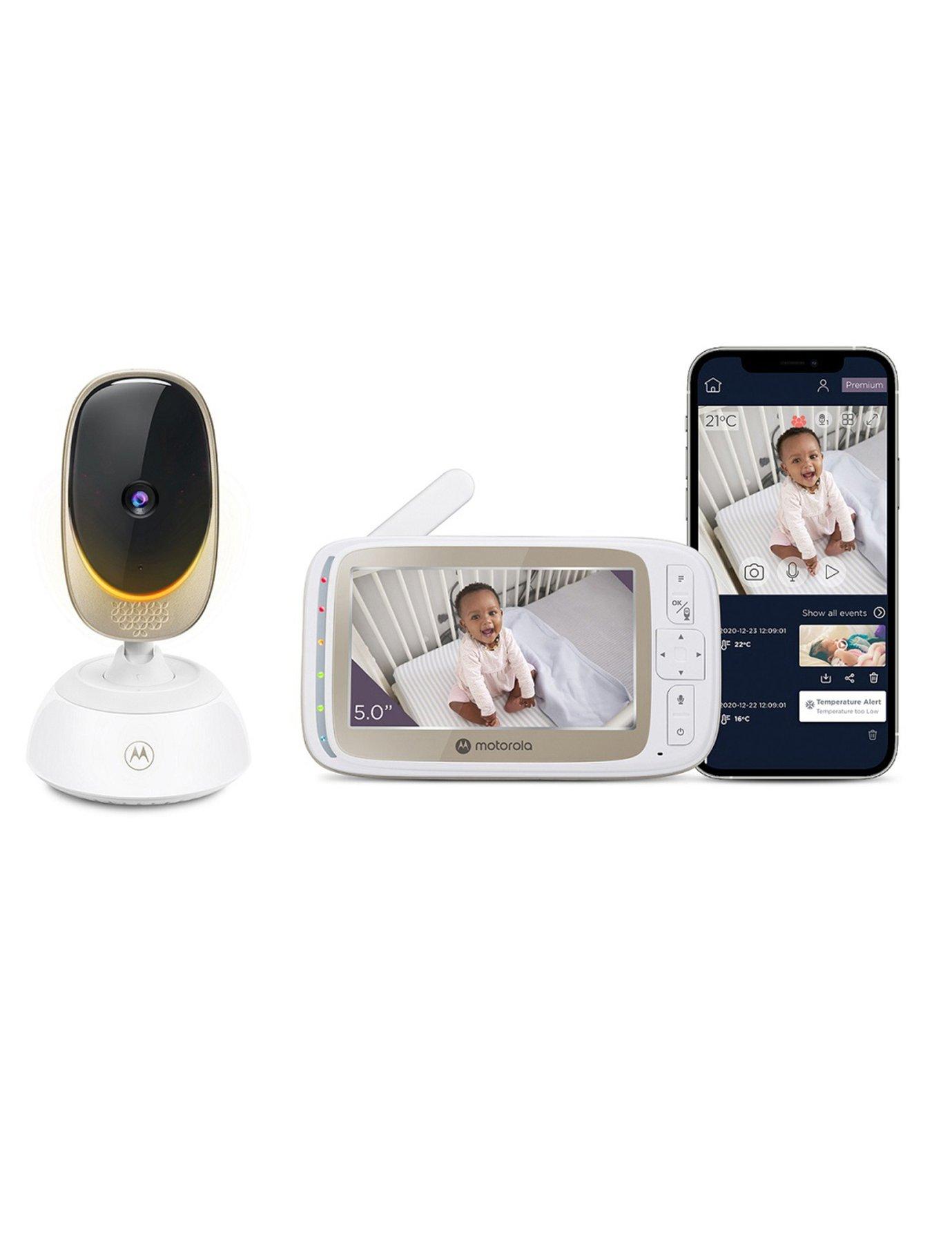 Image 1 of 8 of Motorola VM85 5" Smart WiFi Video Baby Monitor with Mood Light &amp; Temperature Monitoring