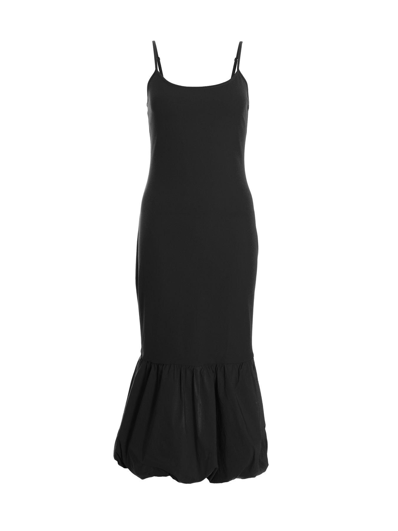 Image 4 of 6 of Quiz Puff Ball Midi Dress - Black