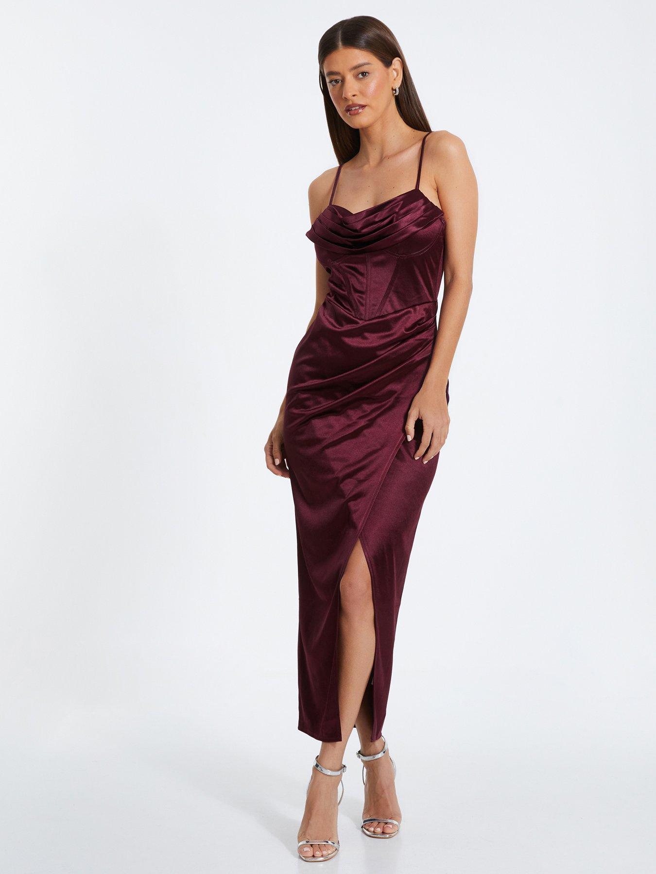 satin maxi dress Secret Admirer Satin Maxi Dress Yellow