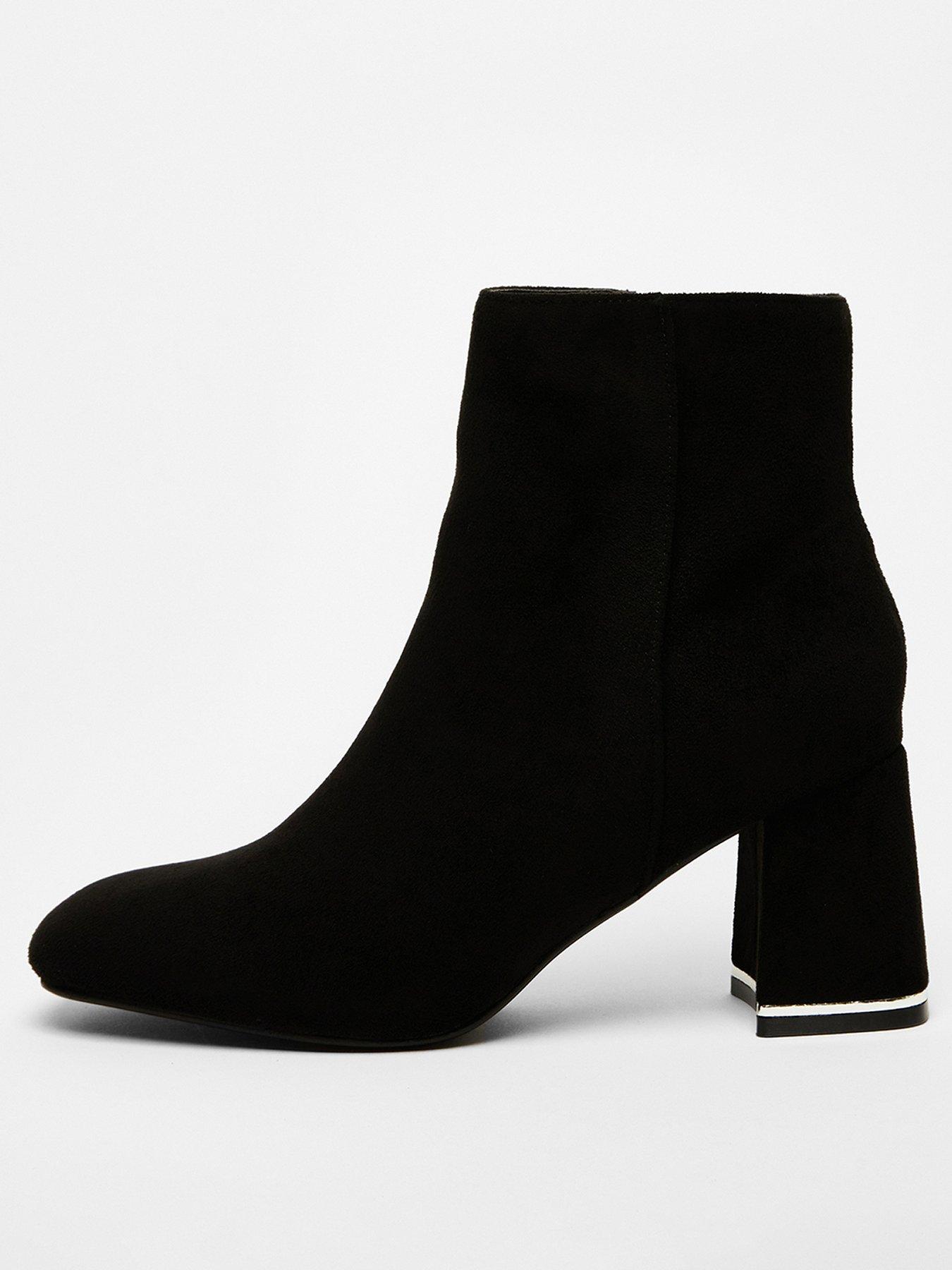 Quiz Black Faux Suede Ankle Boot - Very Boot New In 26th October 2024