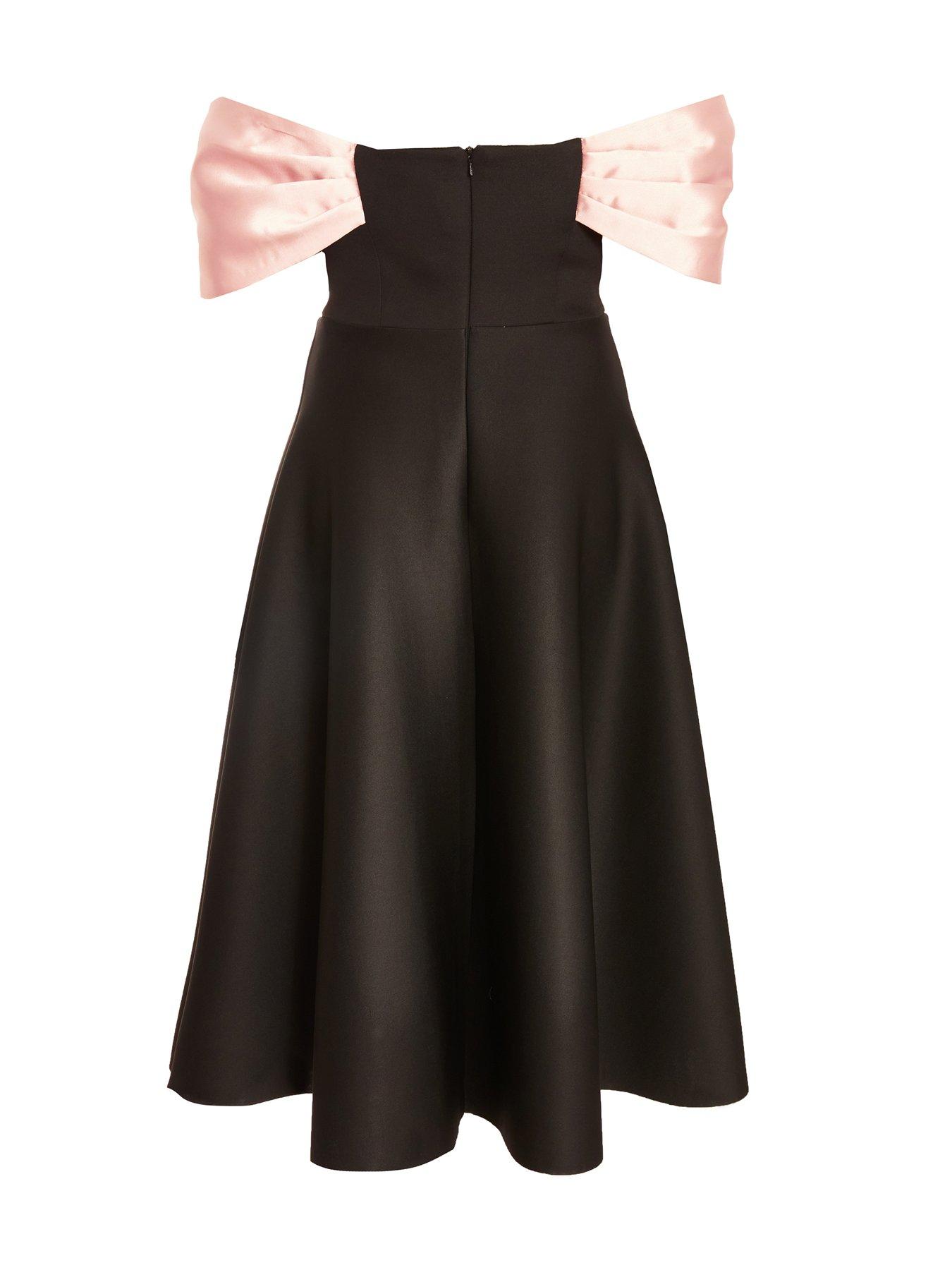 bardot midi dress skater QUIZ Women's Scuba Bardot Skater Midi Dress
