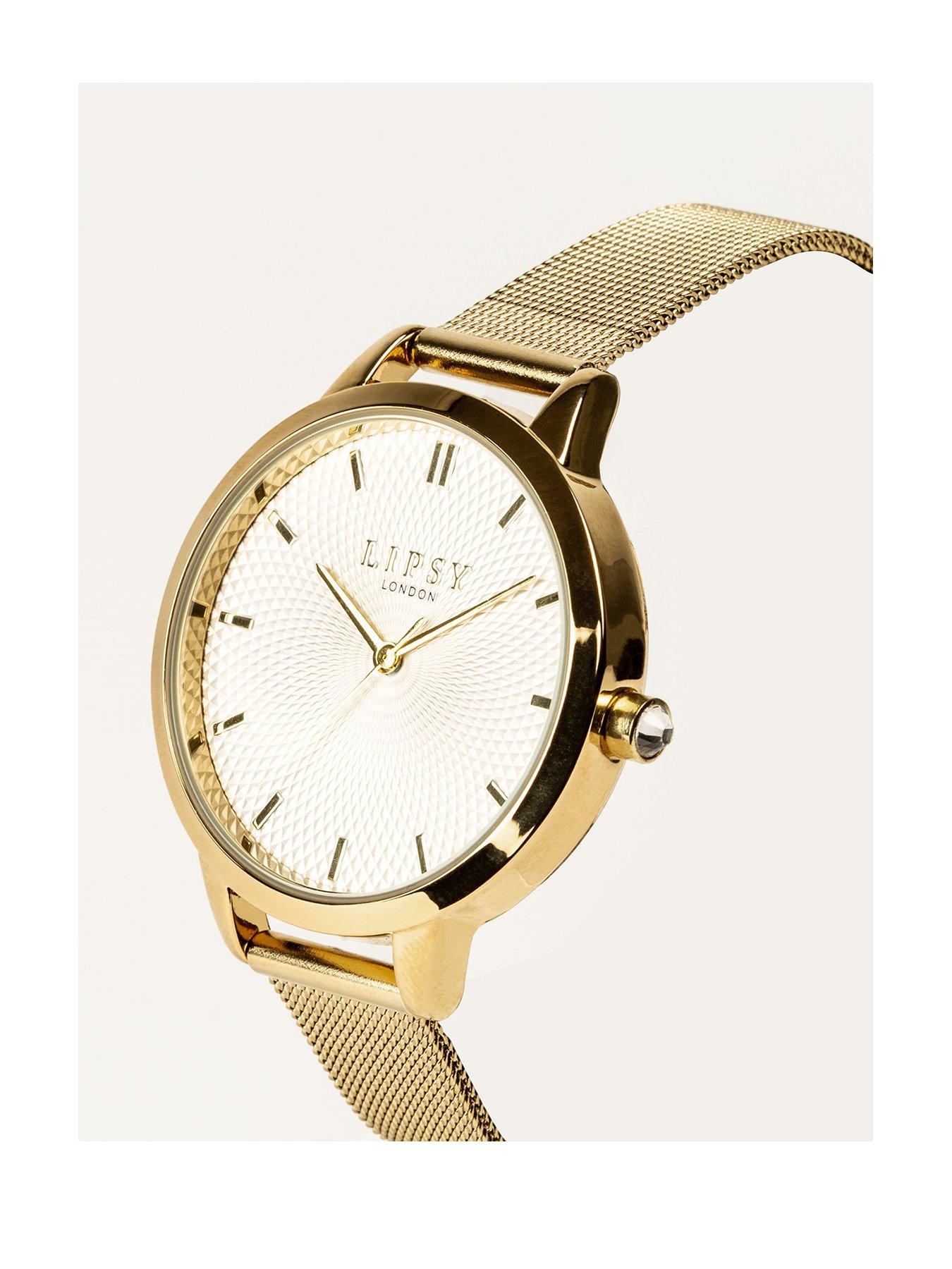 Lipsy LIPSY GOLD MESH STRAP WATCH Very
