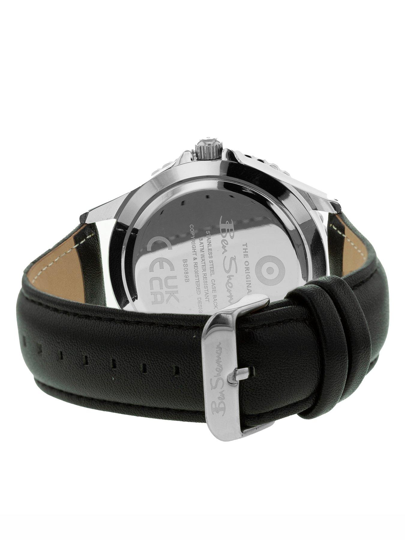 Ben Sherman Ben Sherman Black Pu Strap Watch with Black Dial Very