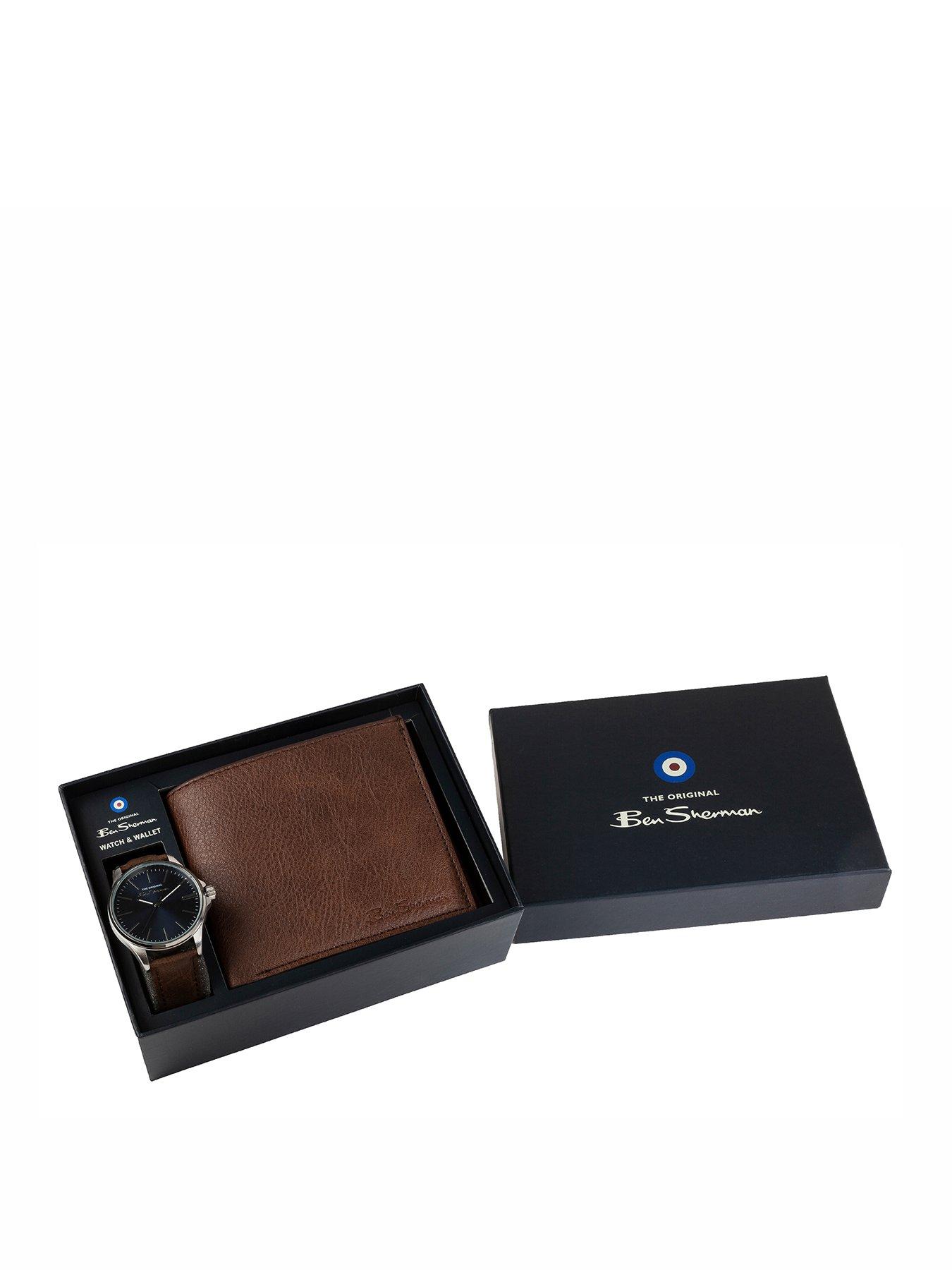 undefined Brown Pu Strap Watch with Dark Navy Dial