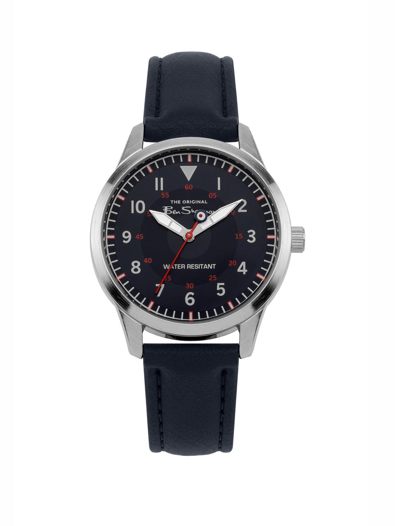 Product photograph of Ben Sherman Kids Gift Set Navy Strap Watch With Navy Wallet from very.co.uk