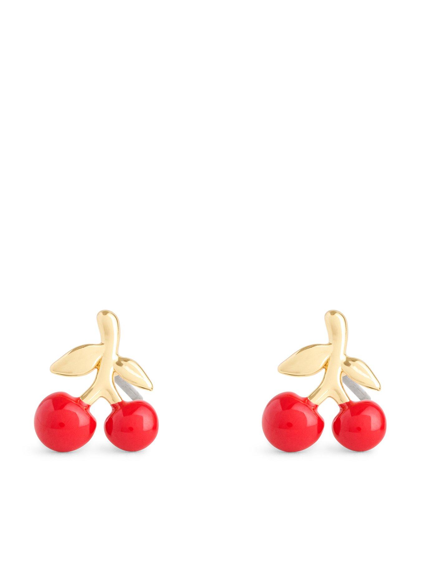 Product photograph of Coach Coach Vday Cherry Stud Earrings Box Set from very.co.uk