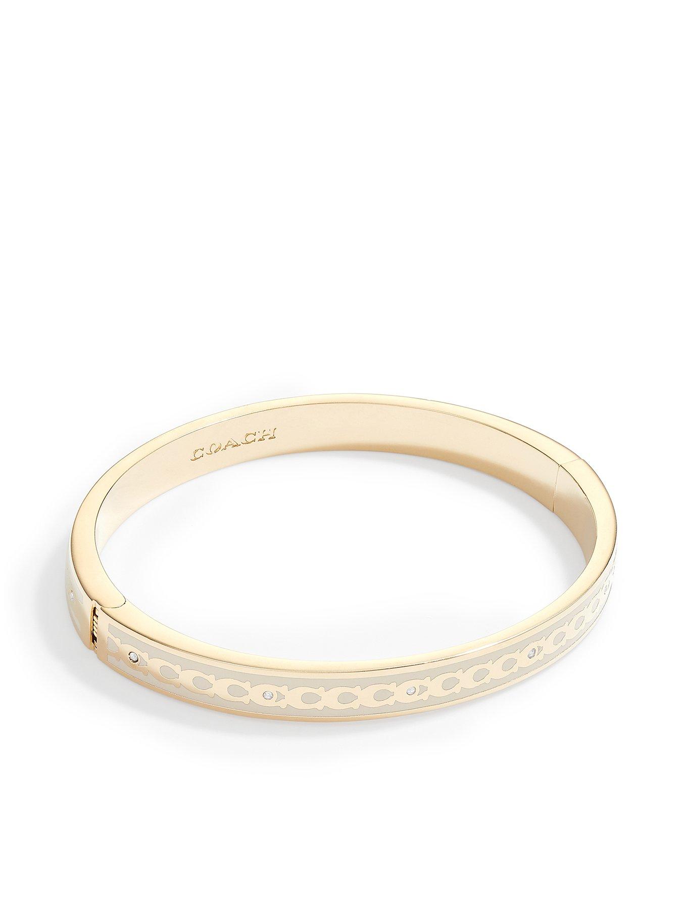 Product photograph of Coach Signature Bangle Bracelet from very.co.uk