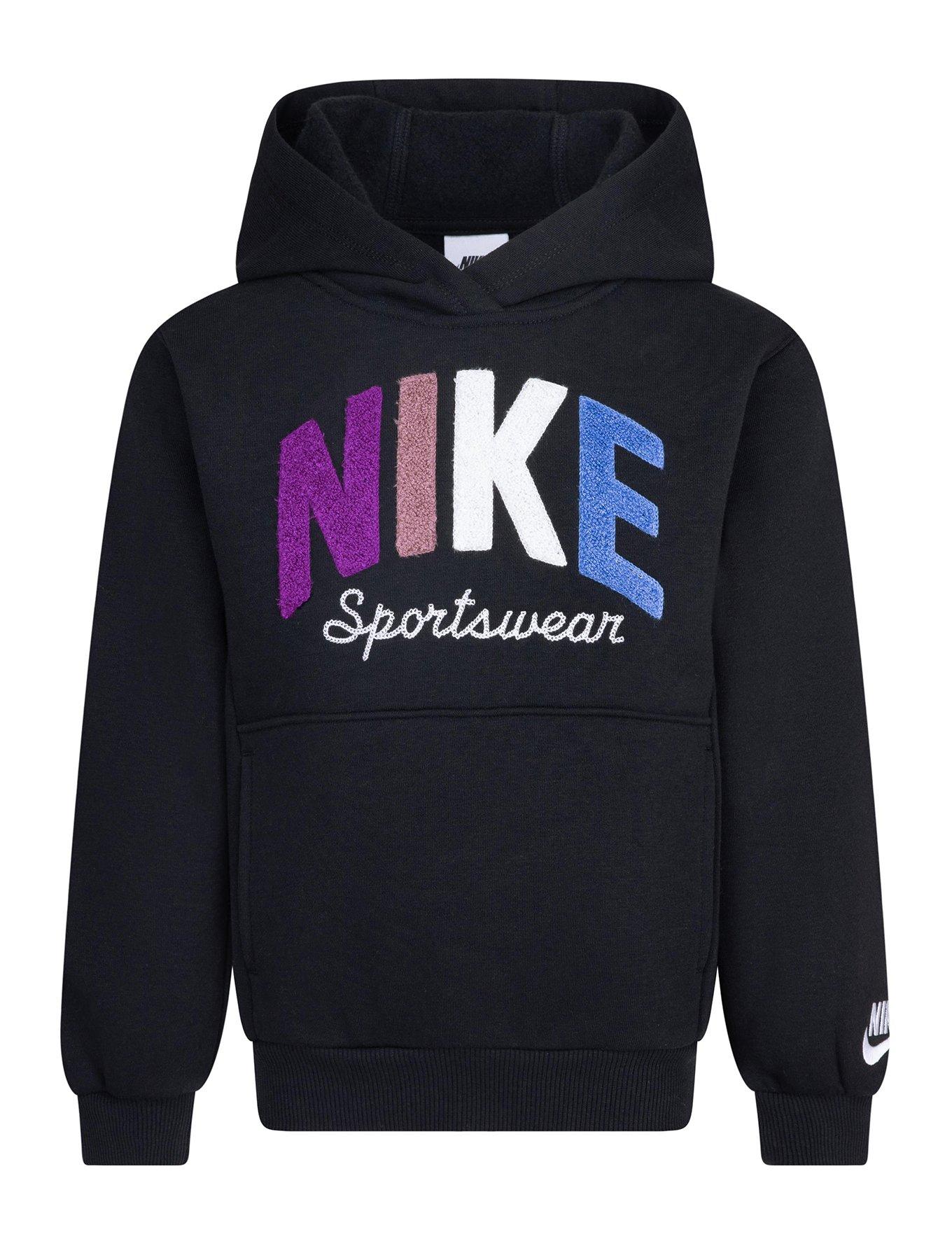 Nike Kids Unisex Powder Play Overhead Hoodie Black Very