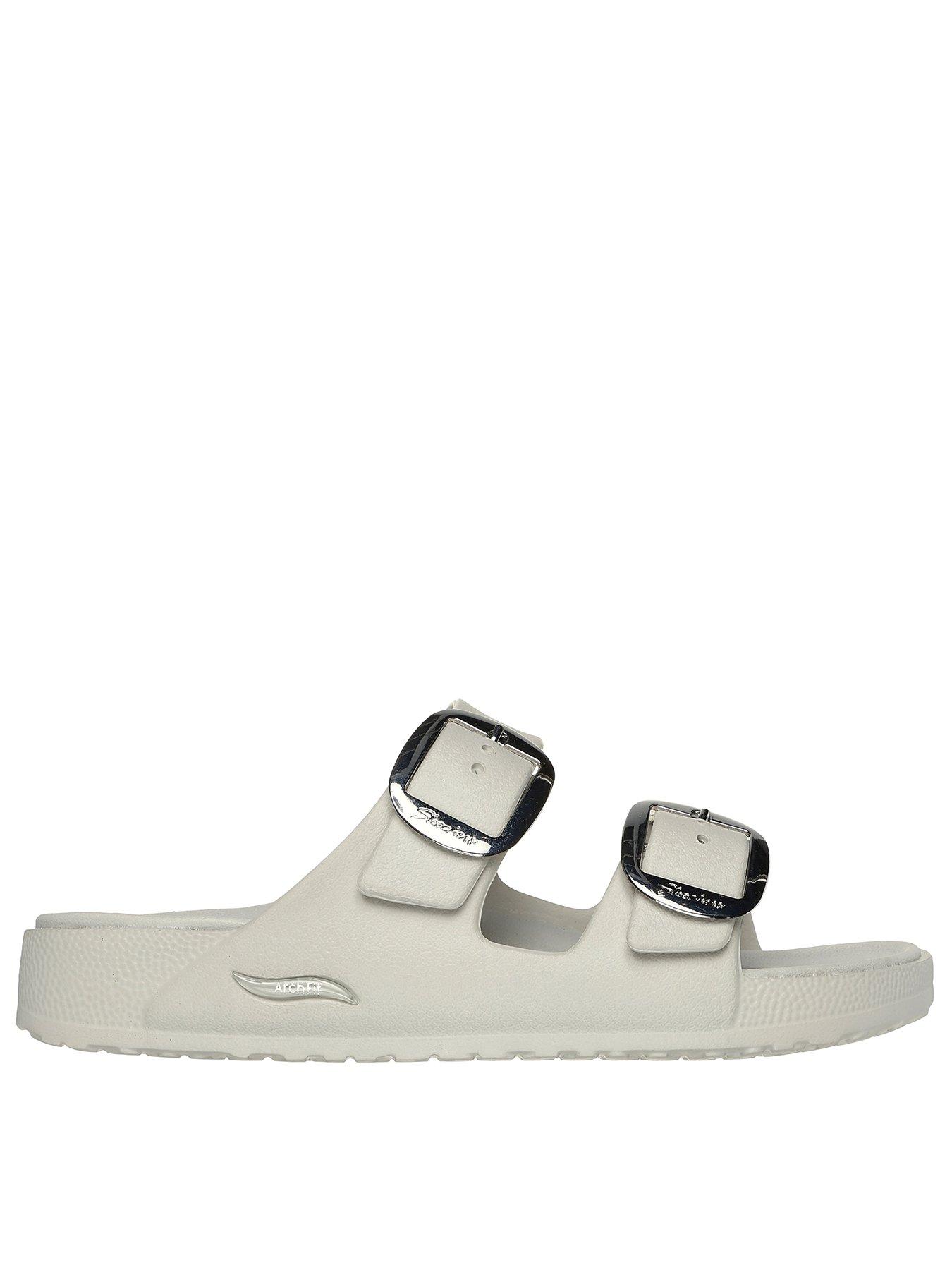 undefined Arch Fit Cali Breeze 2.0 Gold Star Molded Double Band Slide W/large Metal Buckles - Natural