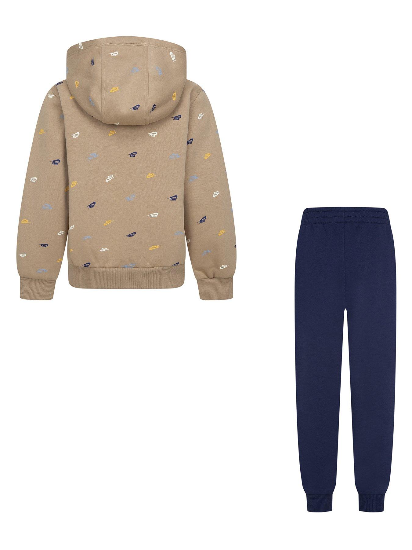 Image 2 of 4 of Nike Kids All Over Print Tracksuit - Navy