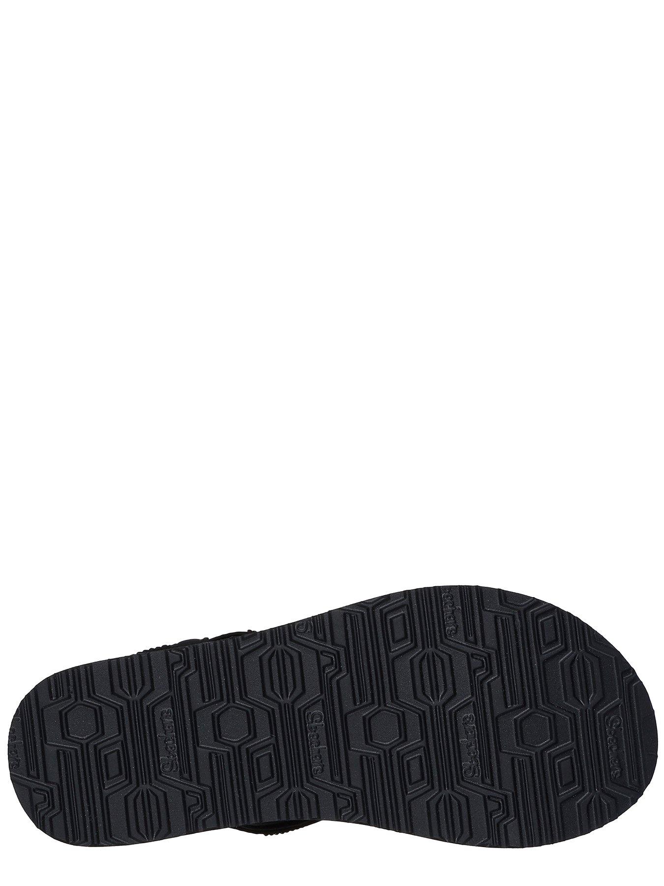 Image 4 of 5 of Skechers Meditation Glamorous Muse Oval Gem Sling Back Sandal - Black Mitobuck/rhinestone Trim