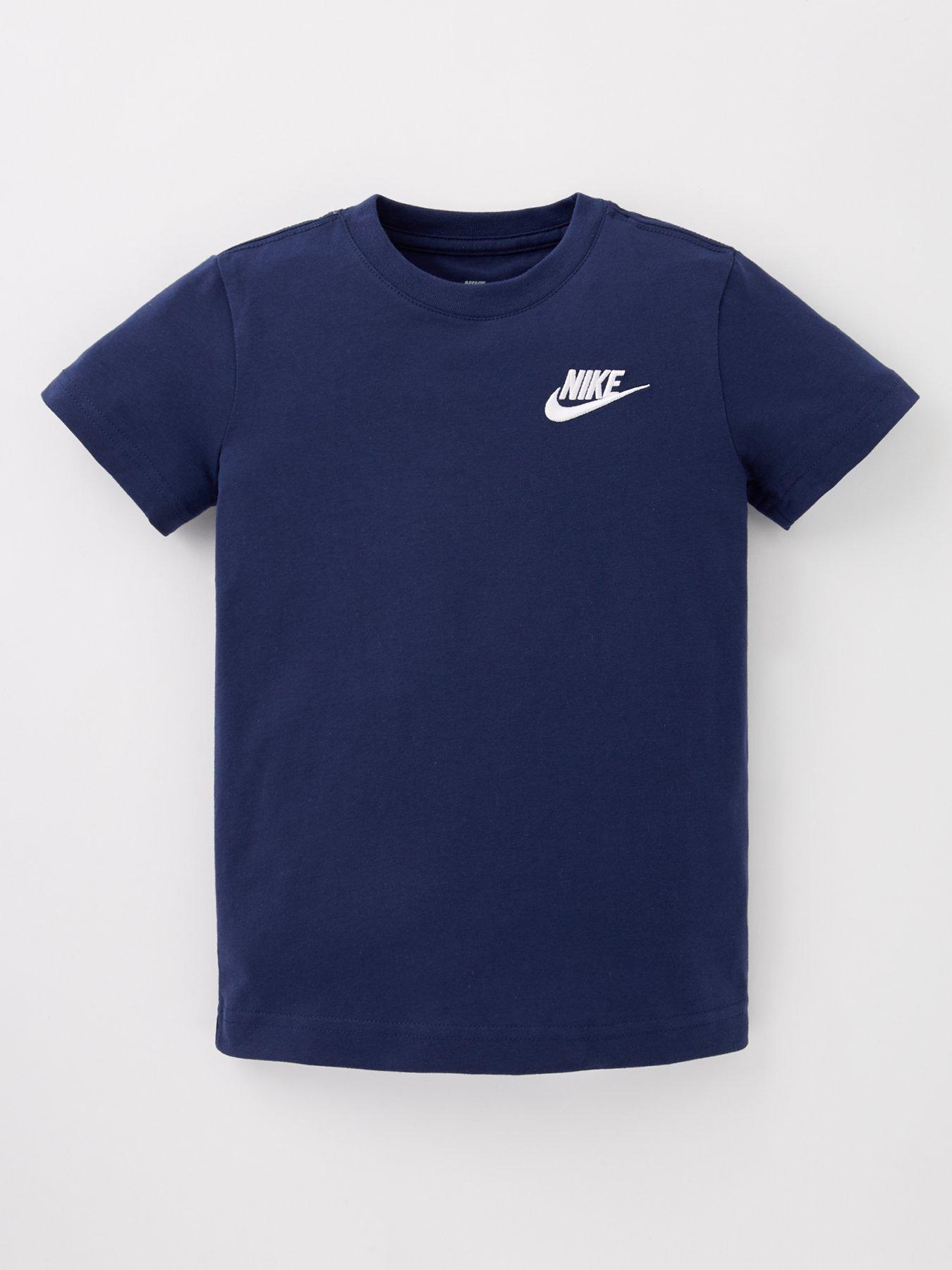 undefined Kids Embroidered Futura T-Shirt - Navy