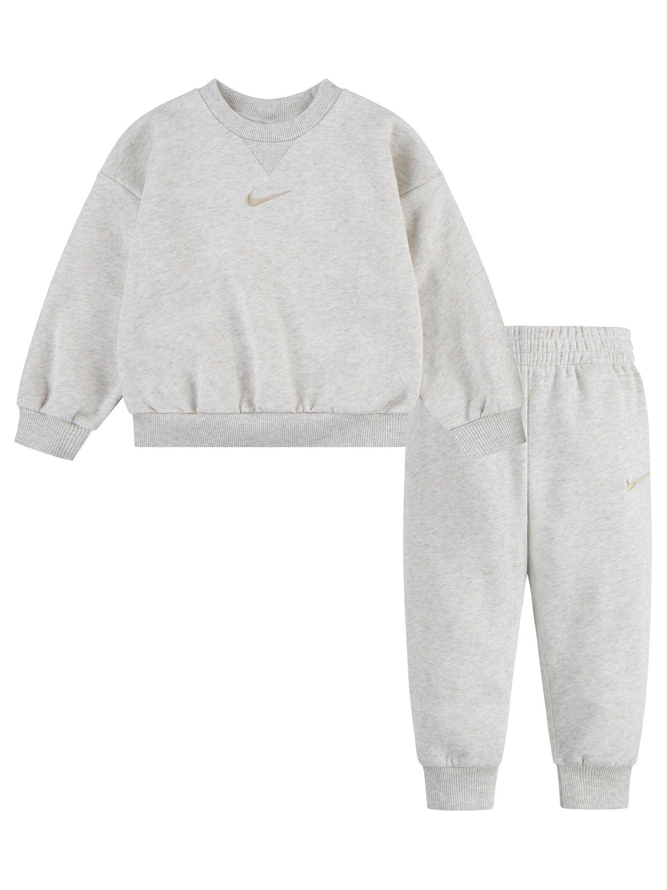 Nike Infants  Essential Fleece Crew Tracksuit - White