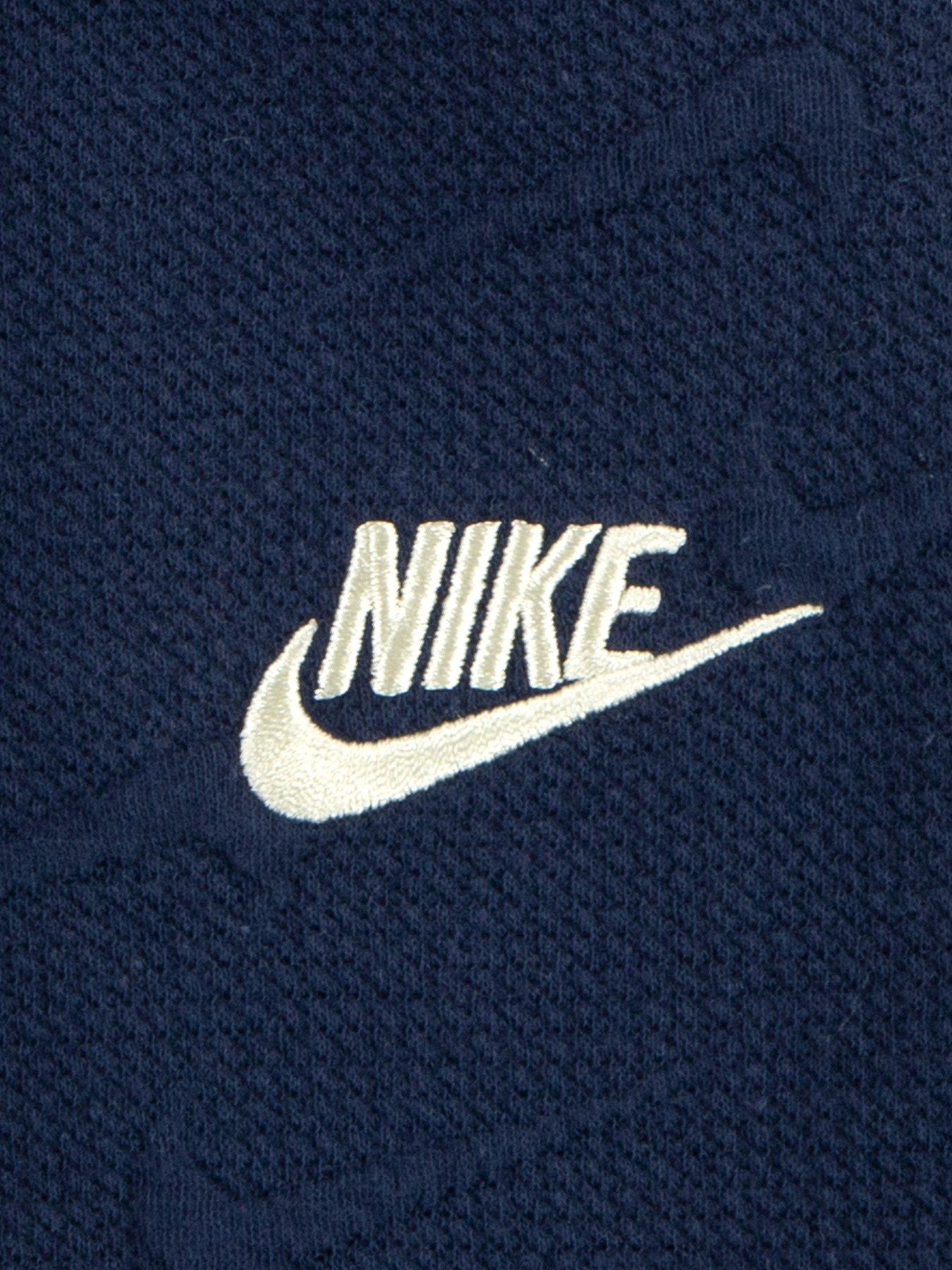 Image 4 of 4 of Nike Kids Boys Powder Play Jacquard Crew Tracksuit - Navy