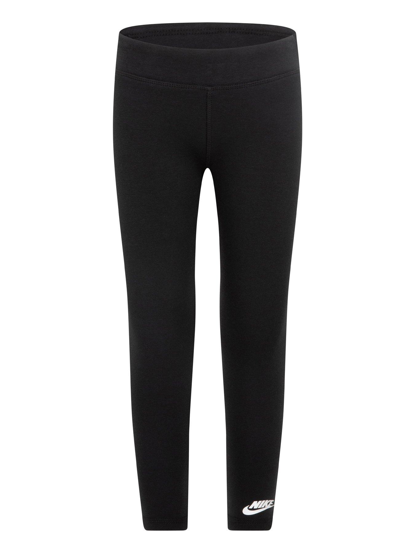 Image 3 of 4 of Nike Kids Girls Fleece Lined Leggings - Black