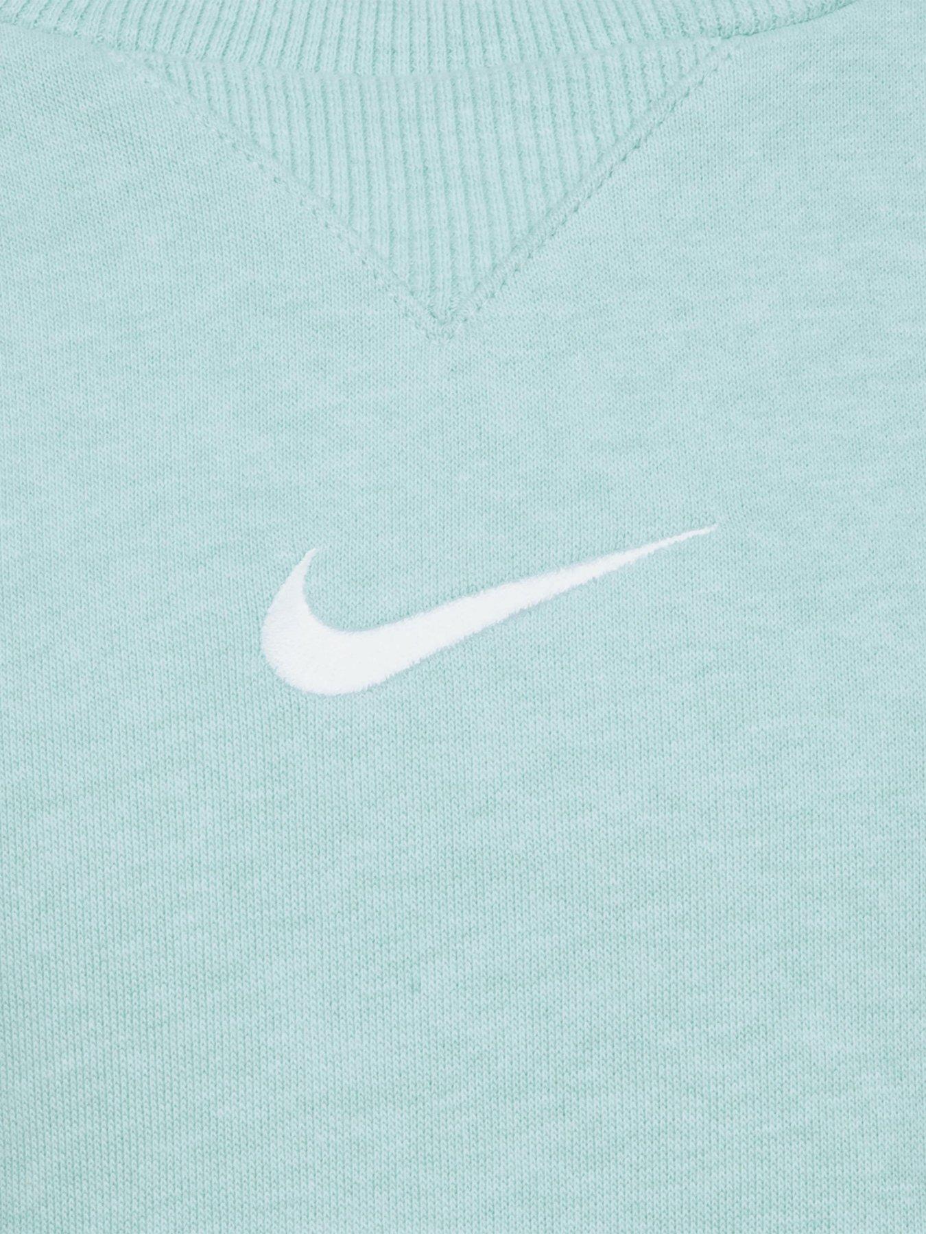 Image 4 of 4 of Nike Kids Essential Fleece Crew Tracksuit - Green