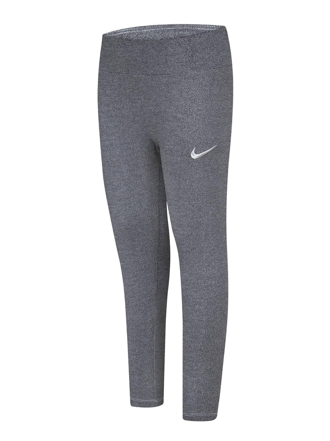 Nike Kids Girls Shine Leggings - Black
