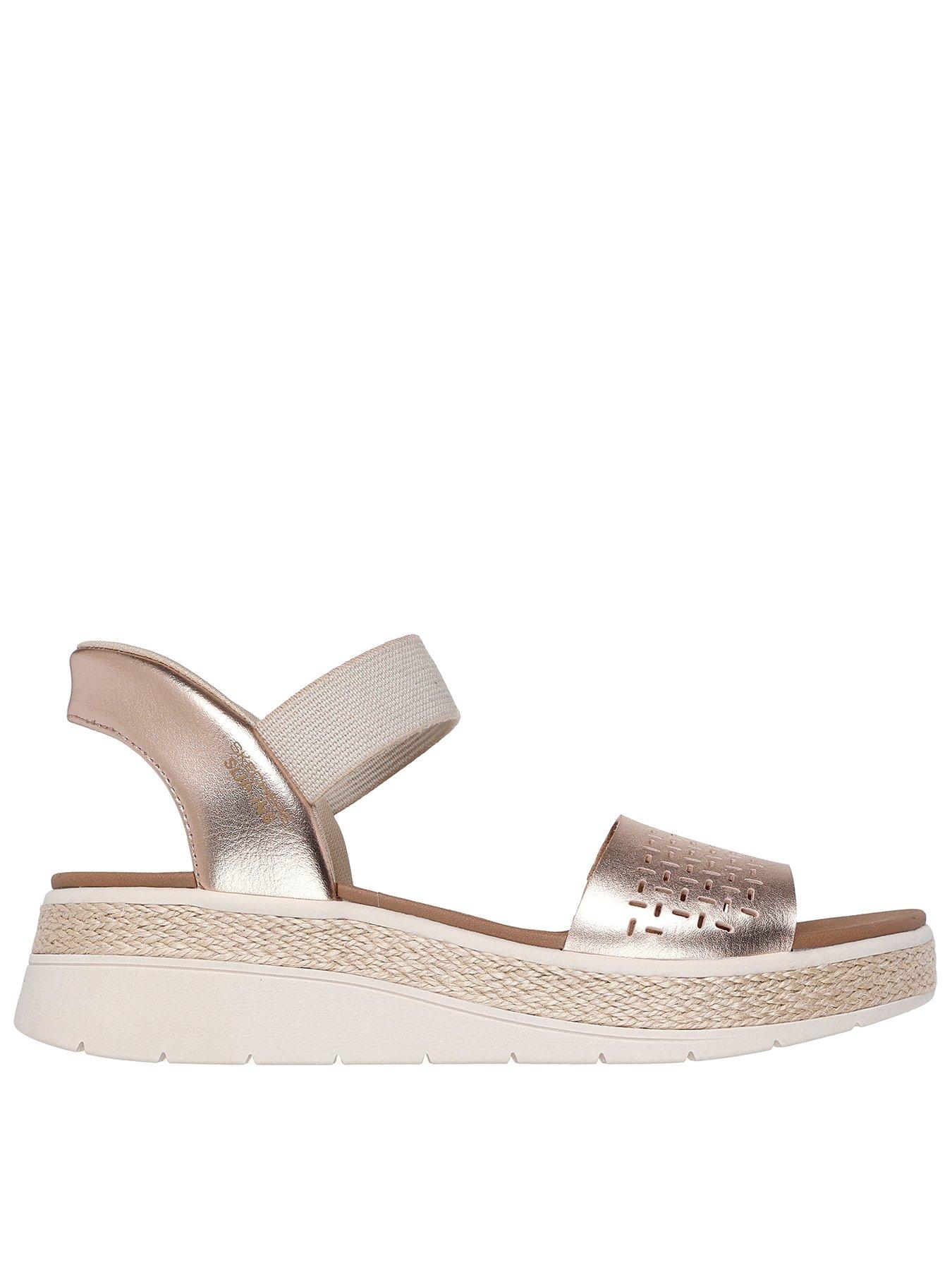 undefined Bobs Sun Ray Slip-ins Perforated Sandal - Rose Gold