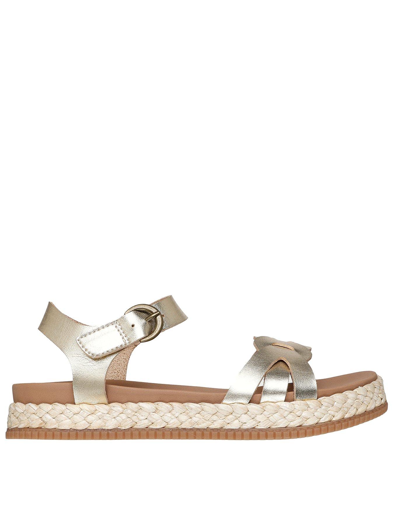 Skechers Stormy Kiss Braided Strap Sandal Gold Very