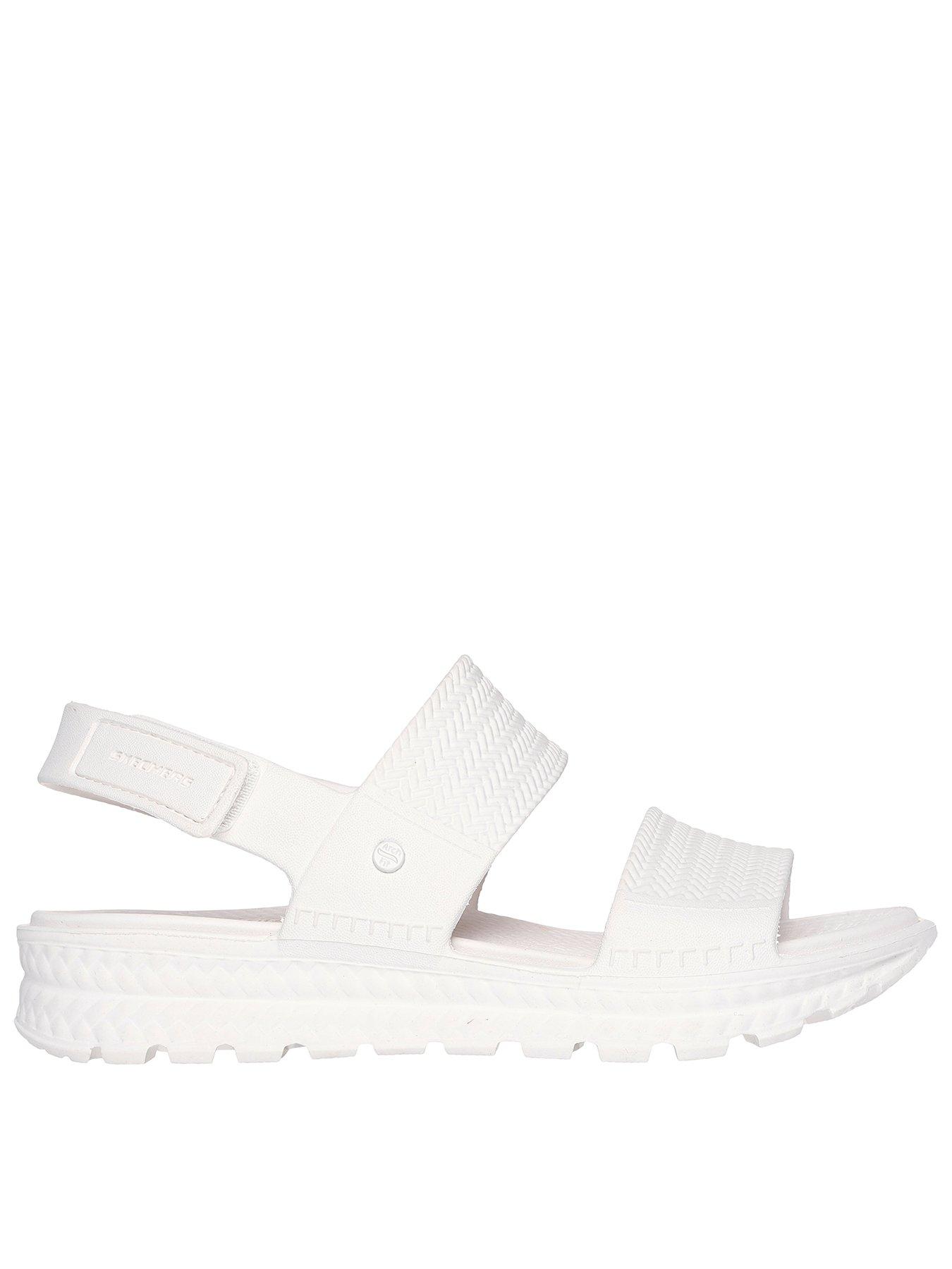 undefined Arch Fit Footsteps Sunny Days Molded Double Band Sling Back Sandal - White