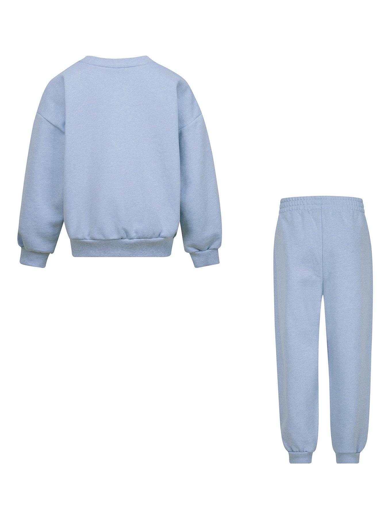Nike Kids Essential Fleece Crew Tracksuit Blue Very